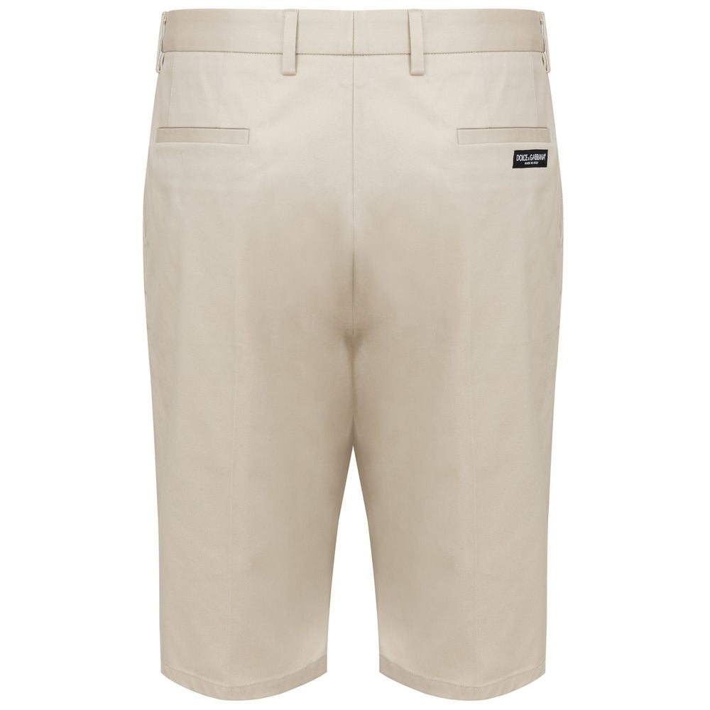 Dolce & Gabbana Beige Cotton Bermuda
