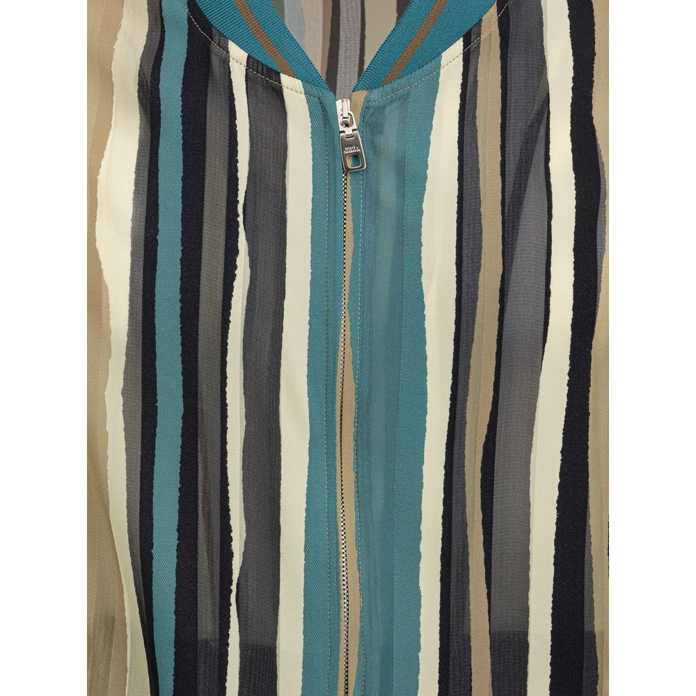 Dolce & Gabbana Multicolor Viscose Jackets & Coat