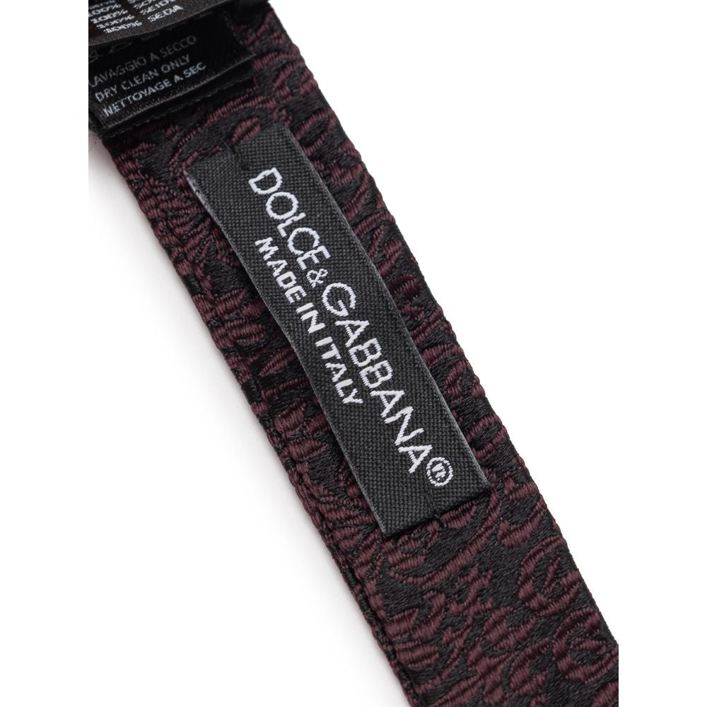 Dolce & Gabbana Black Silk Bowty