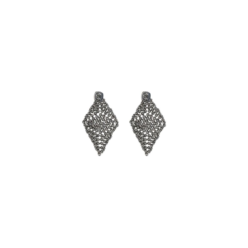 Brunello Cucinelli Faceted silver Earrings