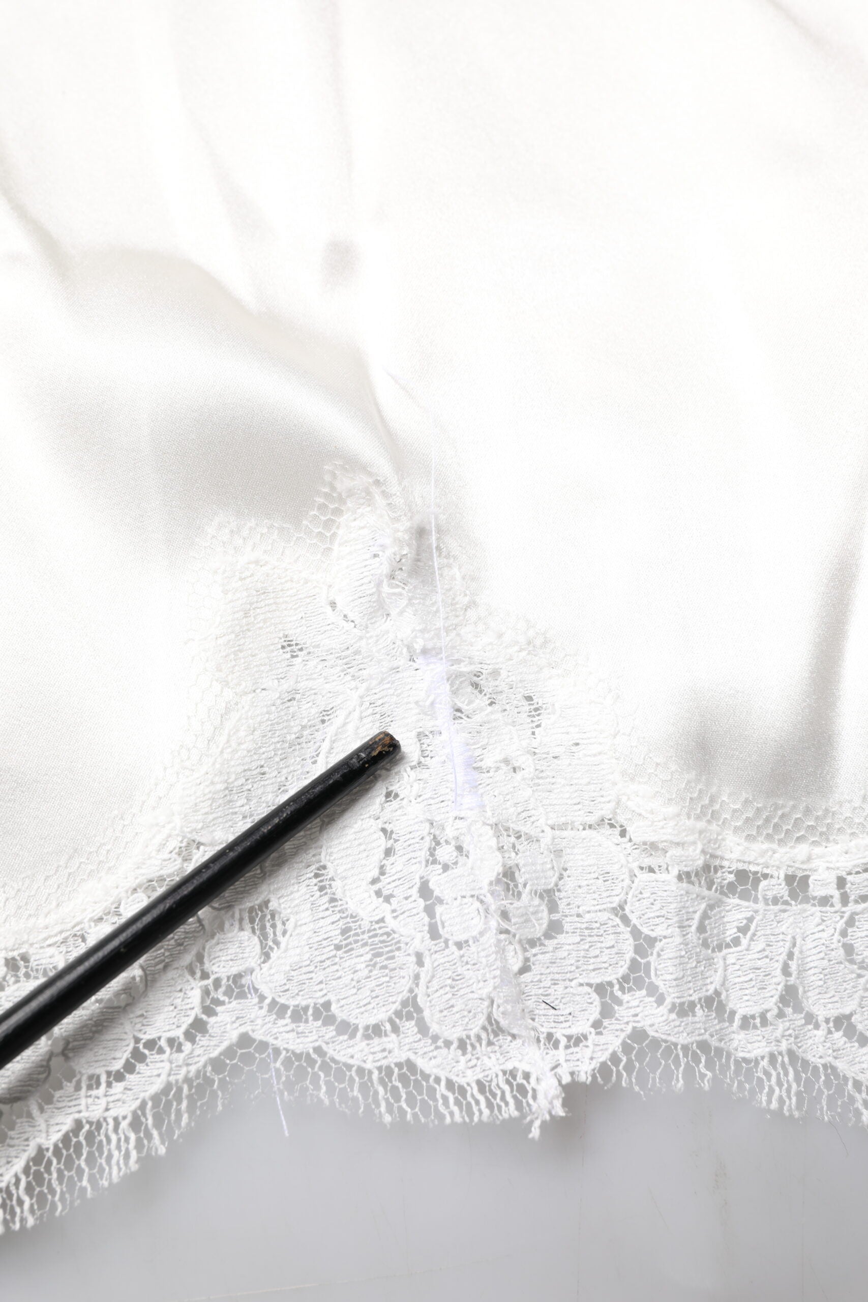 Dolce & Gabbana Top White Satin Lace Tank Lingerie Underwear