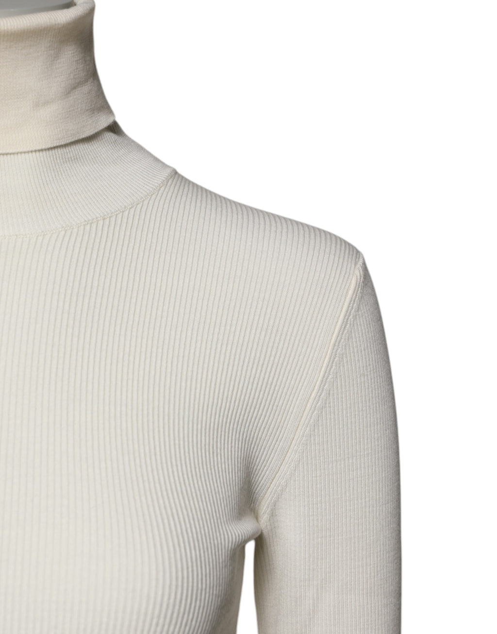 Dolce & Gabbana Cream Long Sleeves Turtleneck Slim Sweater