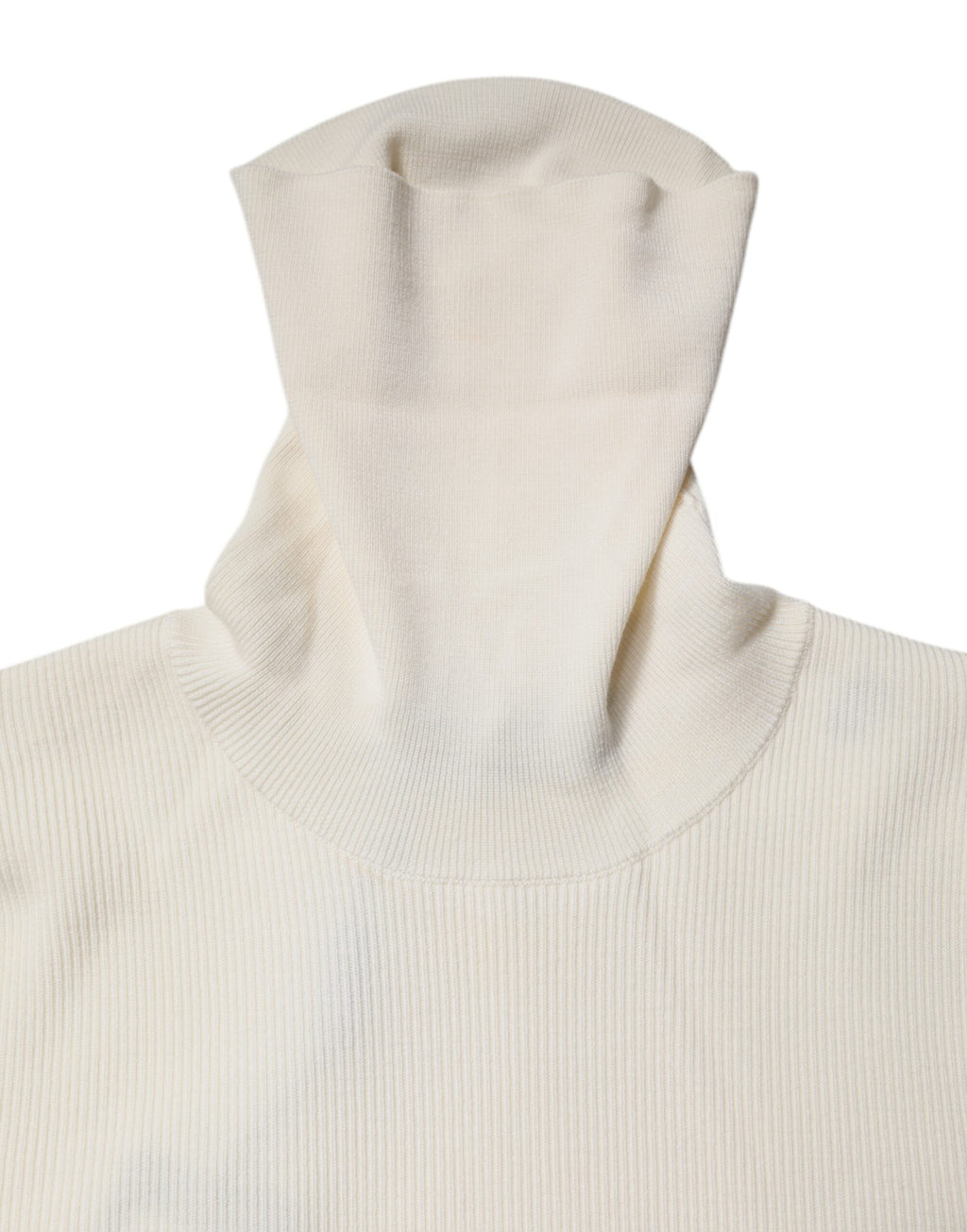 Dolce & Gabbana Cream Long Sleeves Turtleneck Slim Sweater