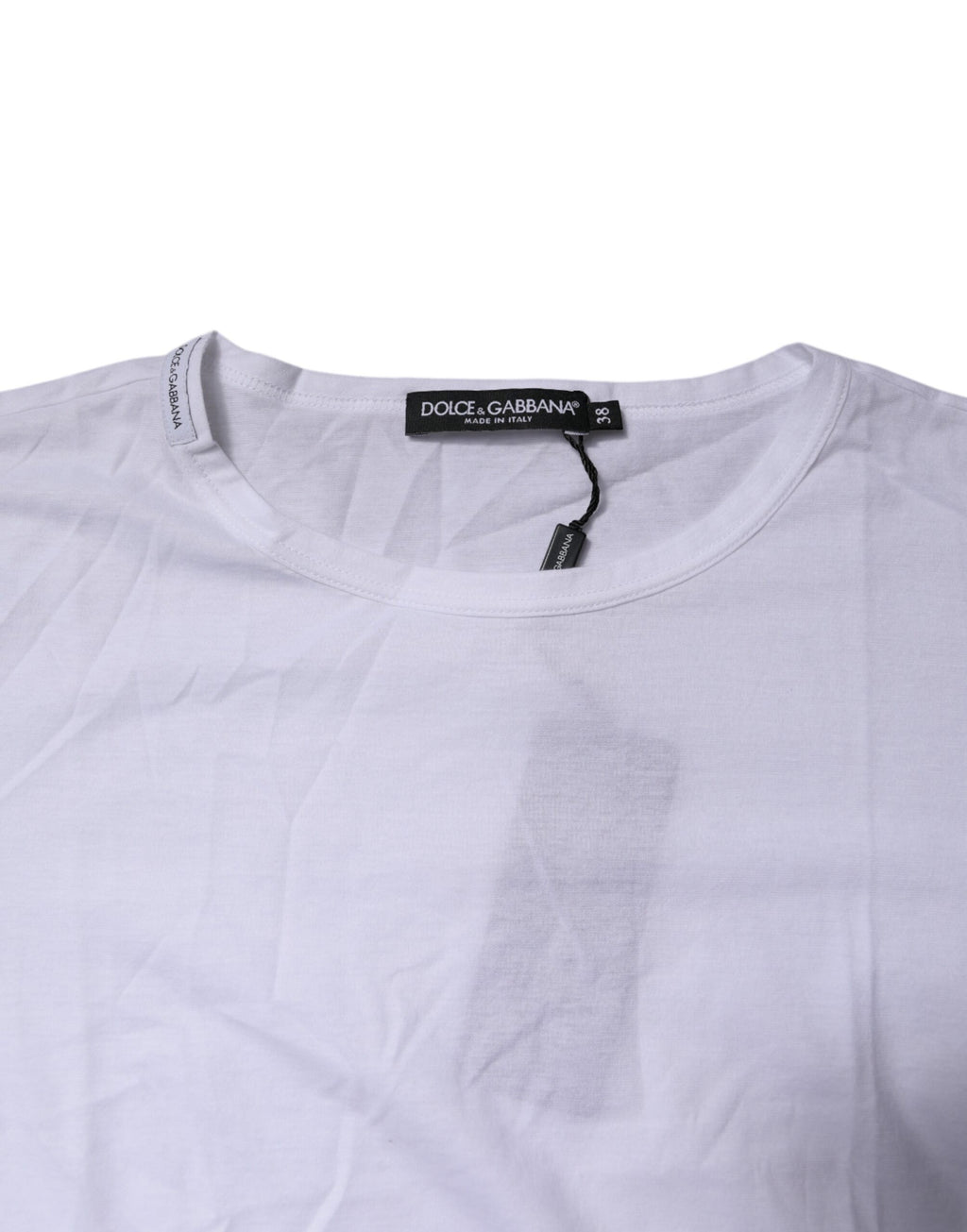 Dolce & Gabbana White Short Sleeves Round Neck Top T-shirt