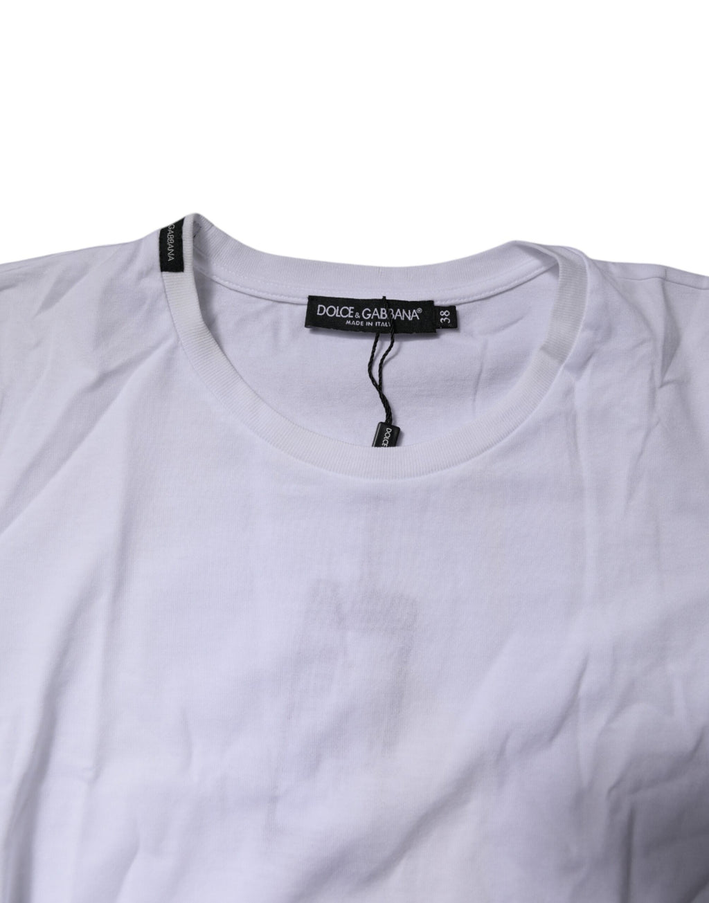 Dolce & Gabbana White Short Sleeves Round Neck Top T-shirt