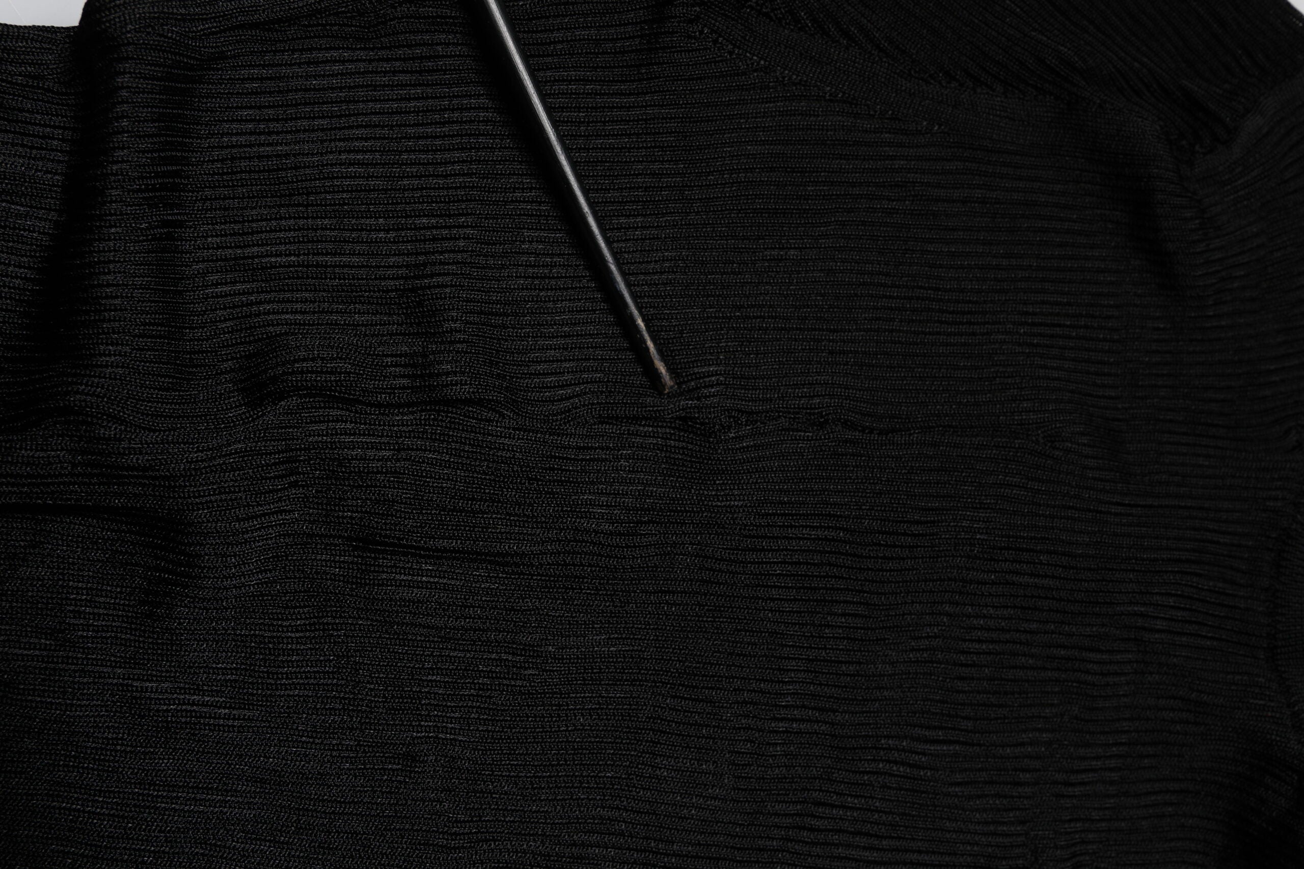 Dolce & Gabbana Black Knit Long Sleeves Turtleneck Slim Top