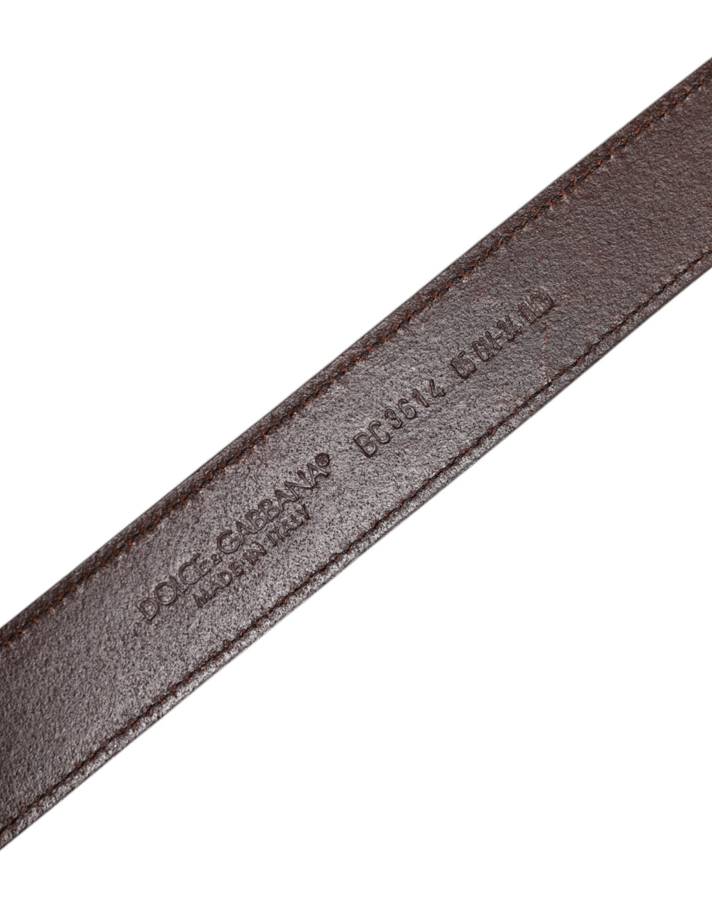Dolce & Gabbana Brown Leather Metal Buckle Classic Belt