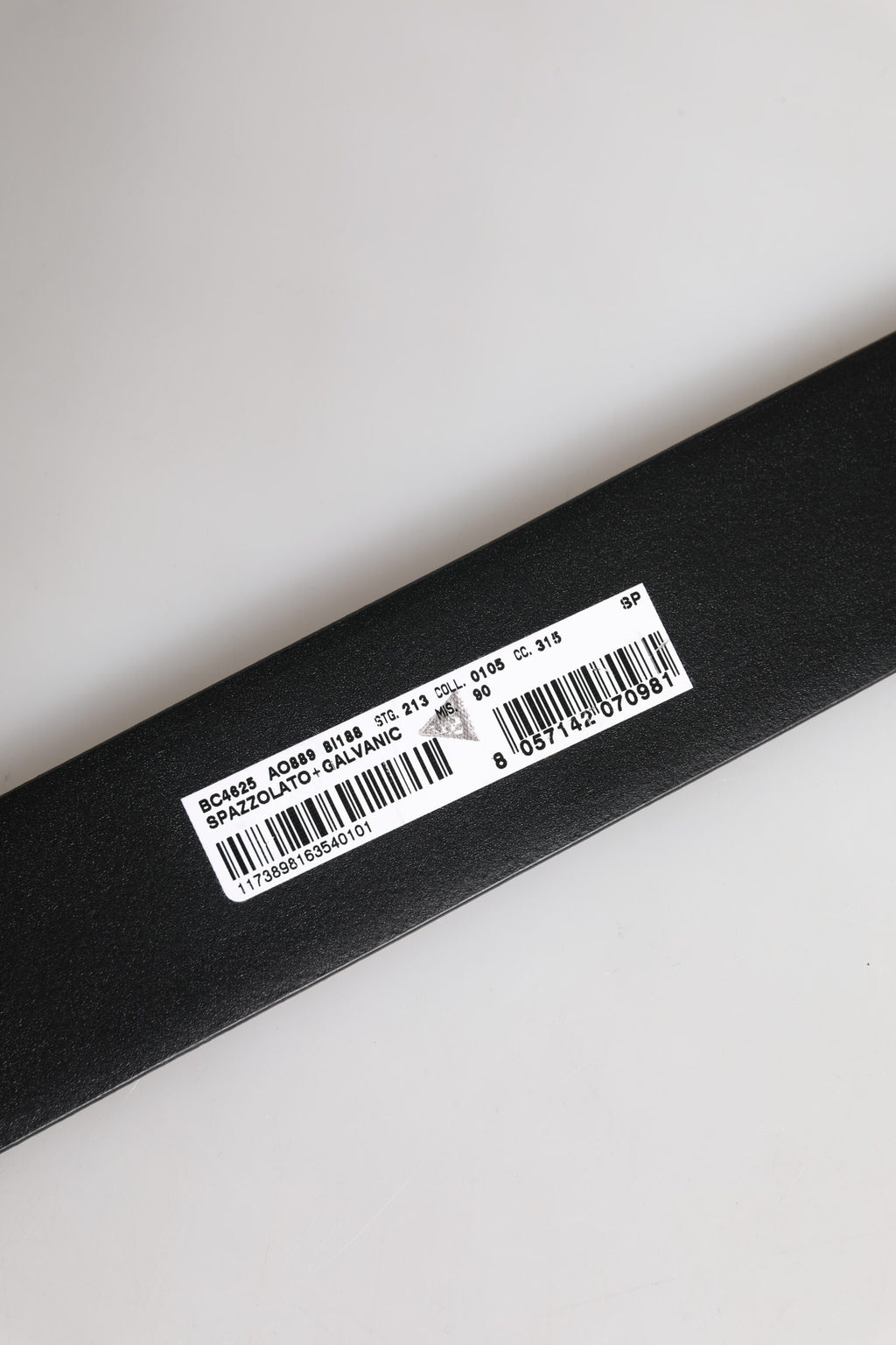 Dolce & Gabbana Black Leather DG Logo Plaque Buckle Belt