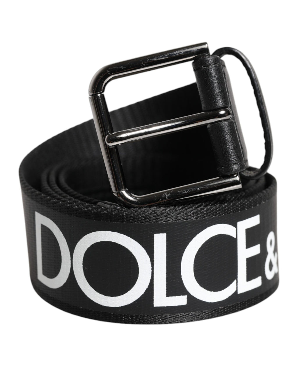 Dolce & Gabbana Black Leather Classic Metal Logo Buckle Belt