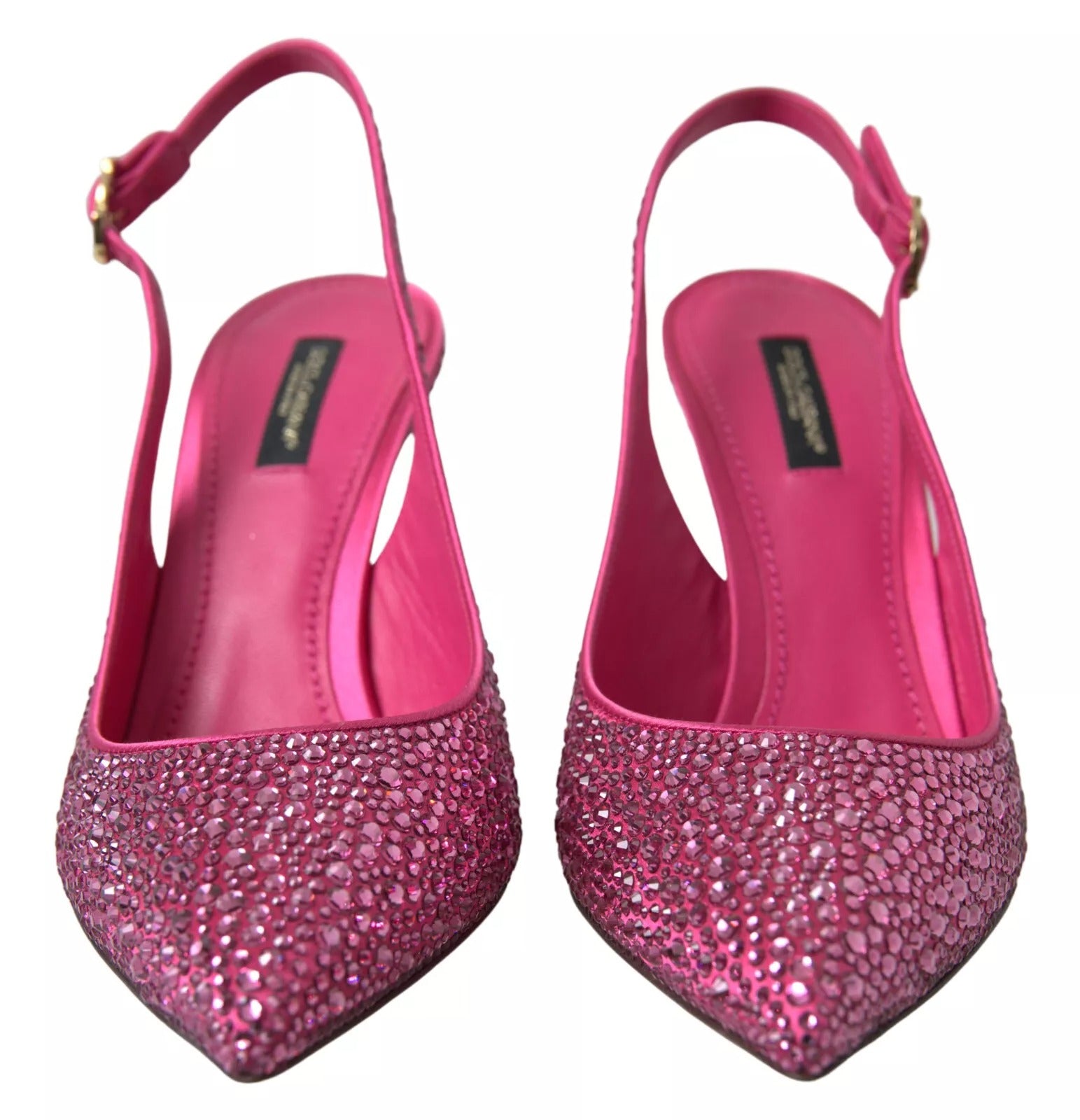 Dolce & Gabbana Pink Slingbacks Crystal Pumps Shoes