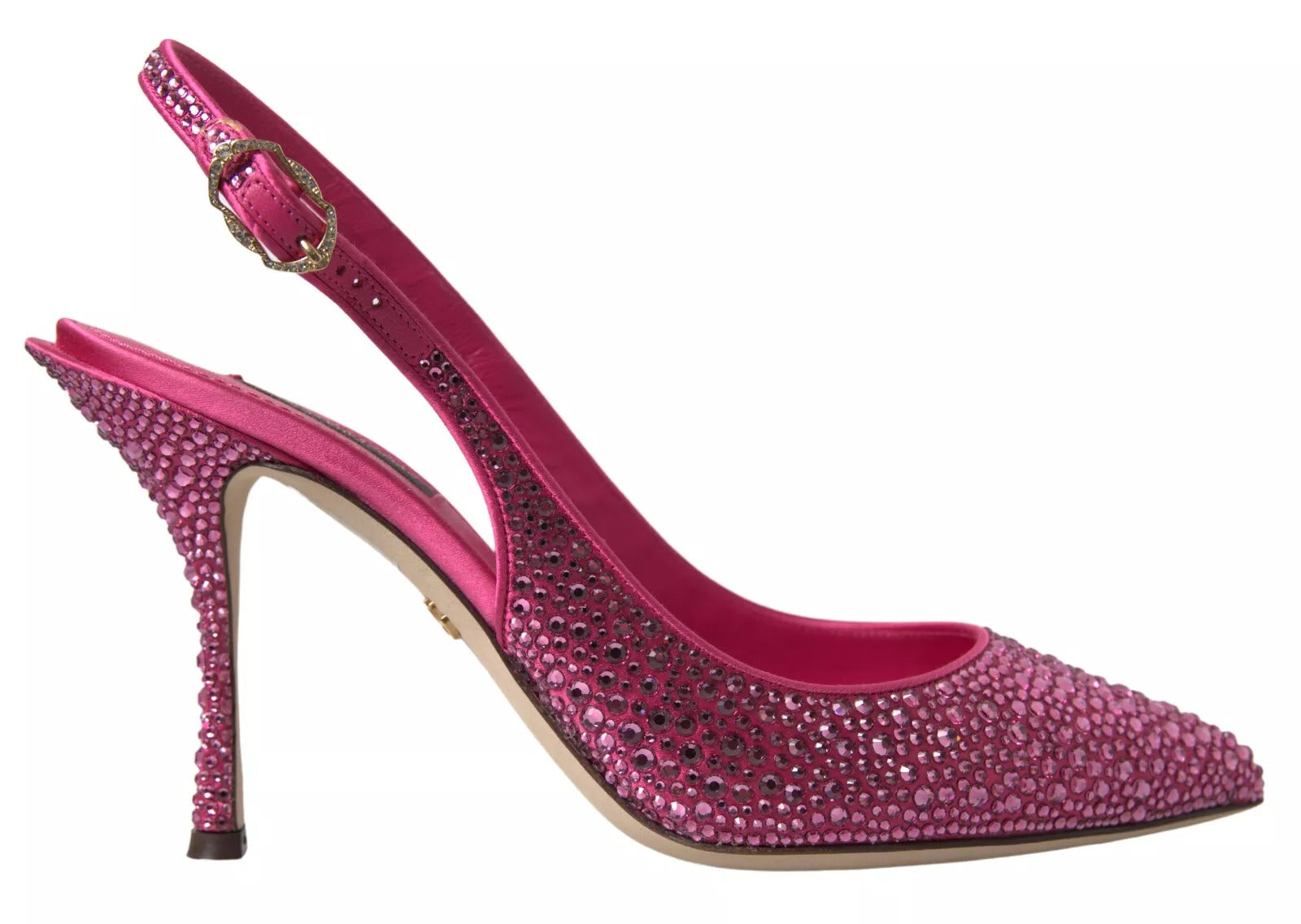 Dolce & Gabbana Pink Slingbacks Crystal Pumps Shoes