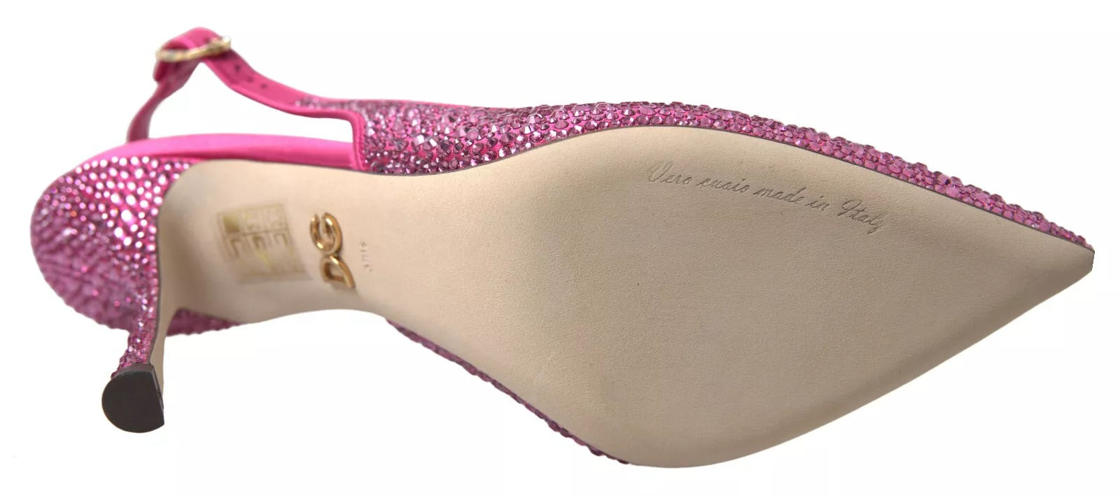 Dolce & Gabbana Pink Slingbacks Crystal Pumps Shoes