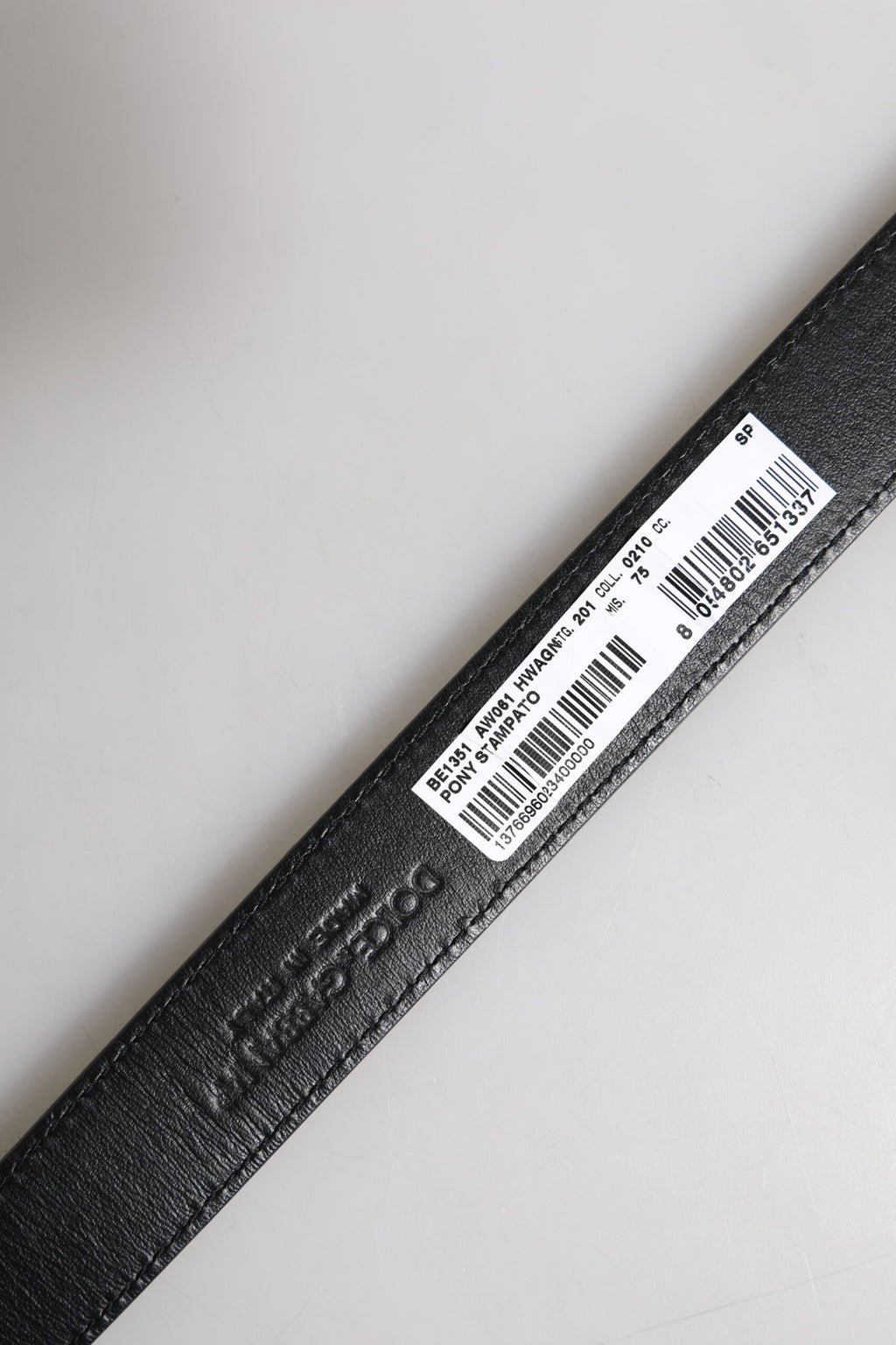 Dolce & Gabbana Black White Pony Leather Waist Buckle Belt