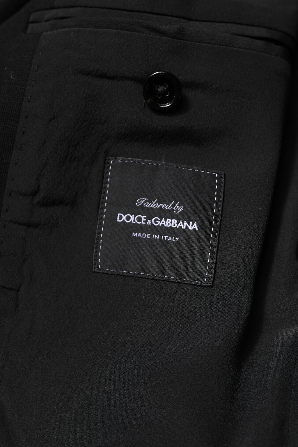 Dolce & Gabbana Black Wool Slim Fit Coat Blazer Jacket Suit