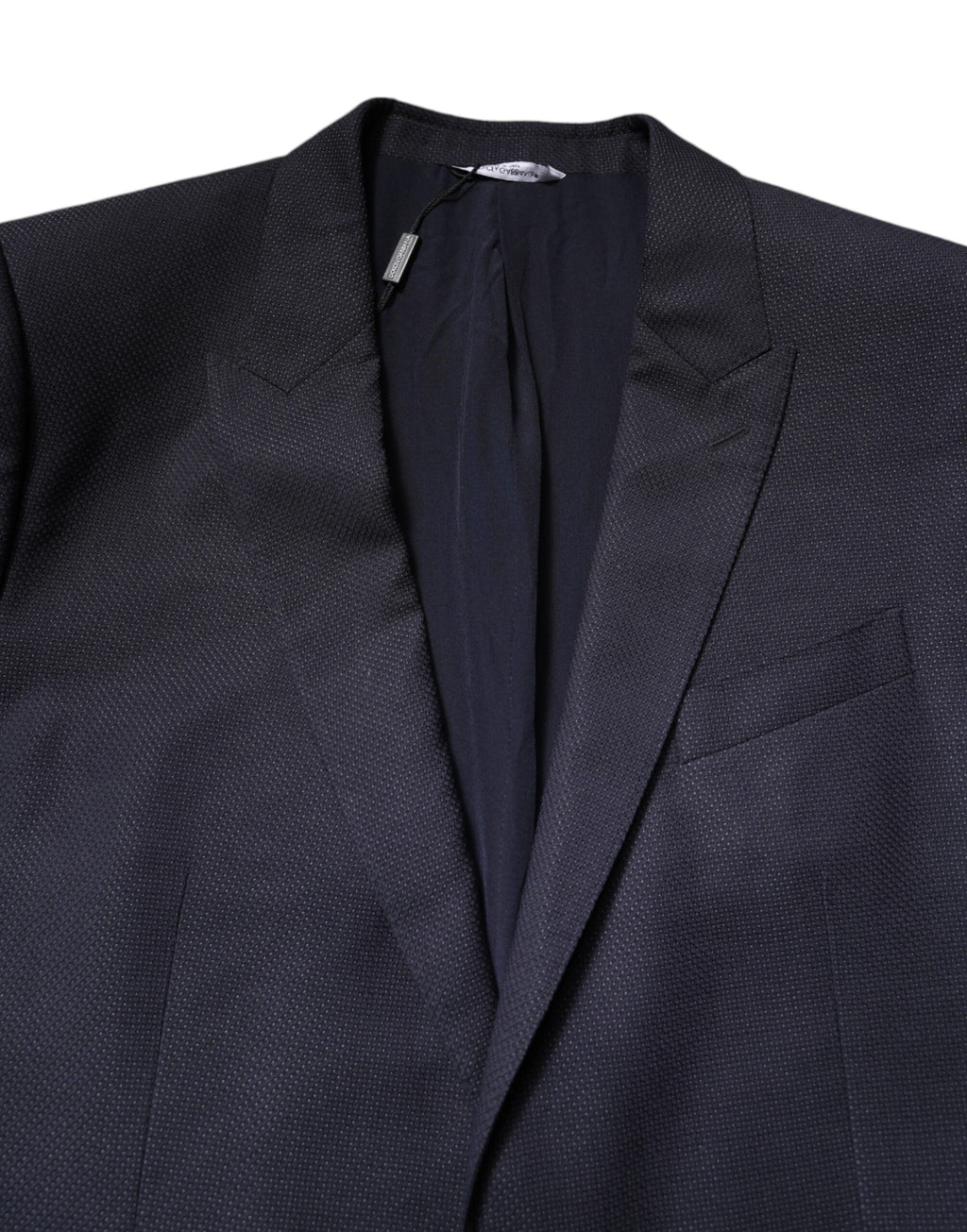 Dolce & Gabbana Black Wool Single Breasted Coat Blazer Suit