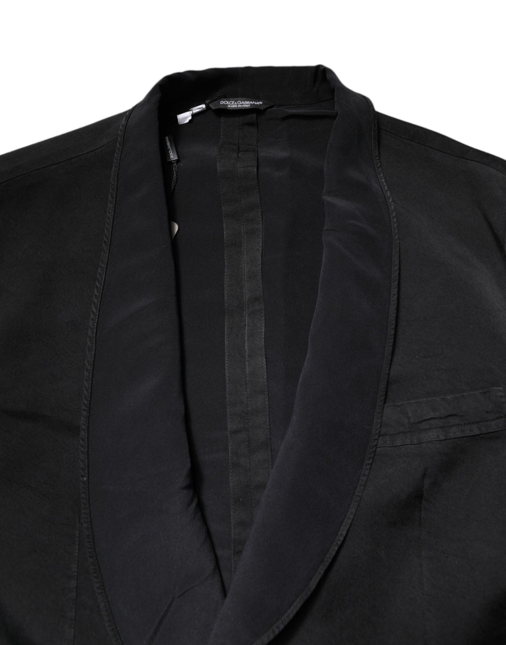 Dolce & Gabbana Black Silk Single Breasted Coat Blazer Suit