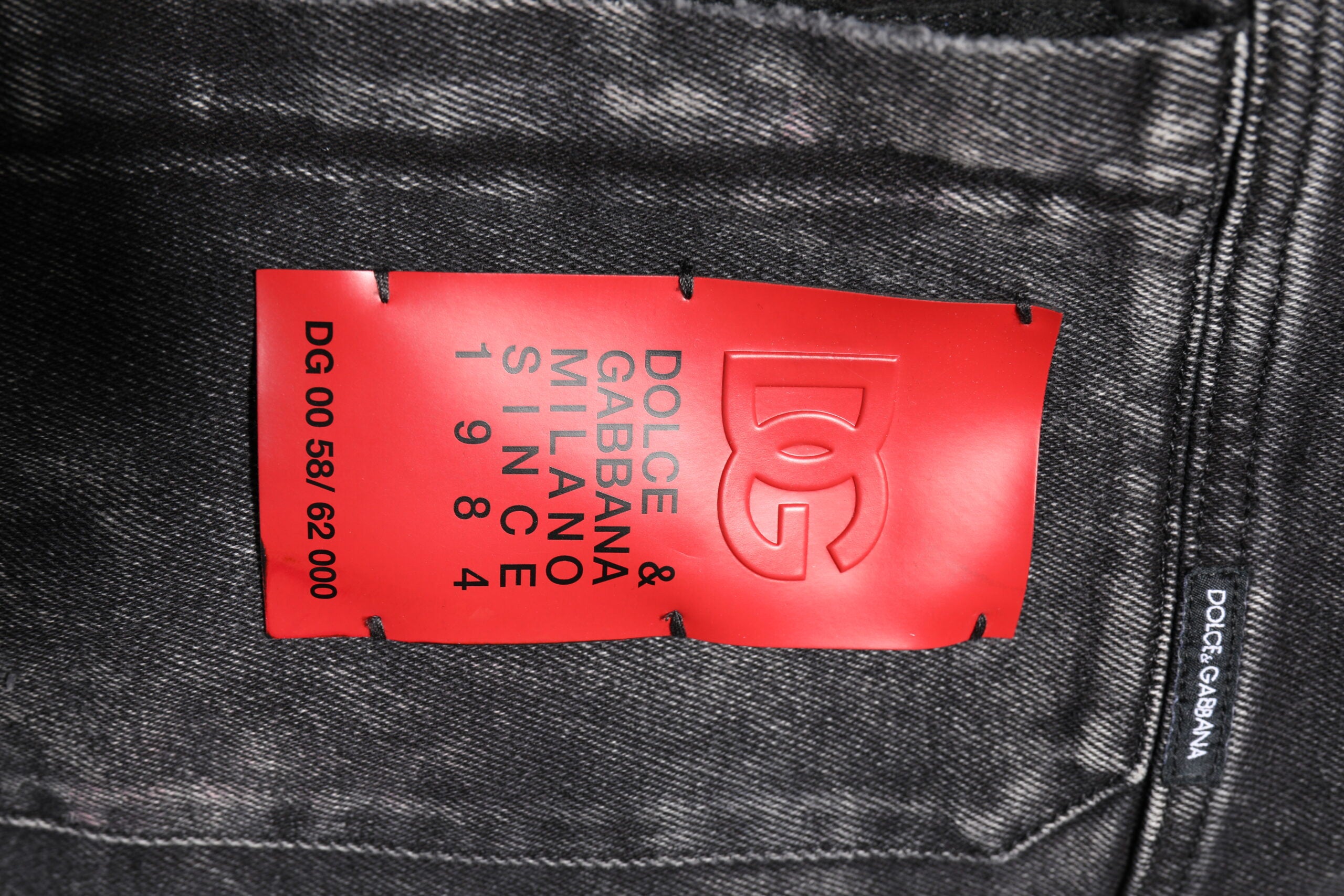 Dolce & Gabbana Black Logo Cotton Stretch Denim Jacket