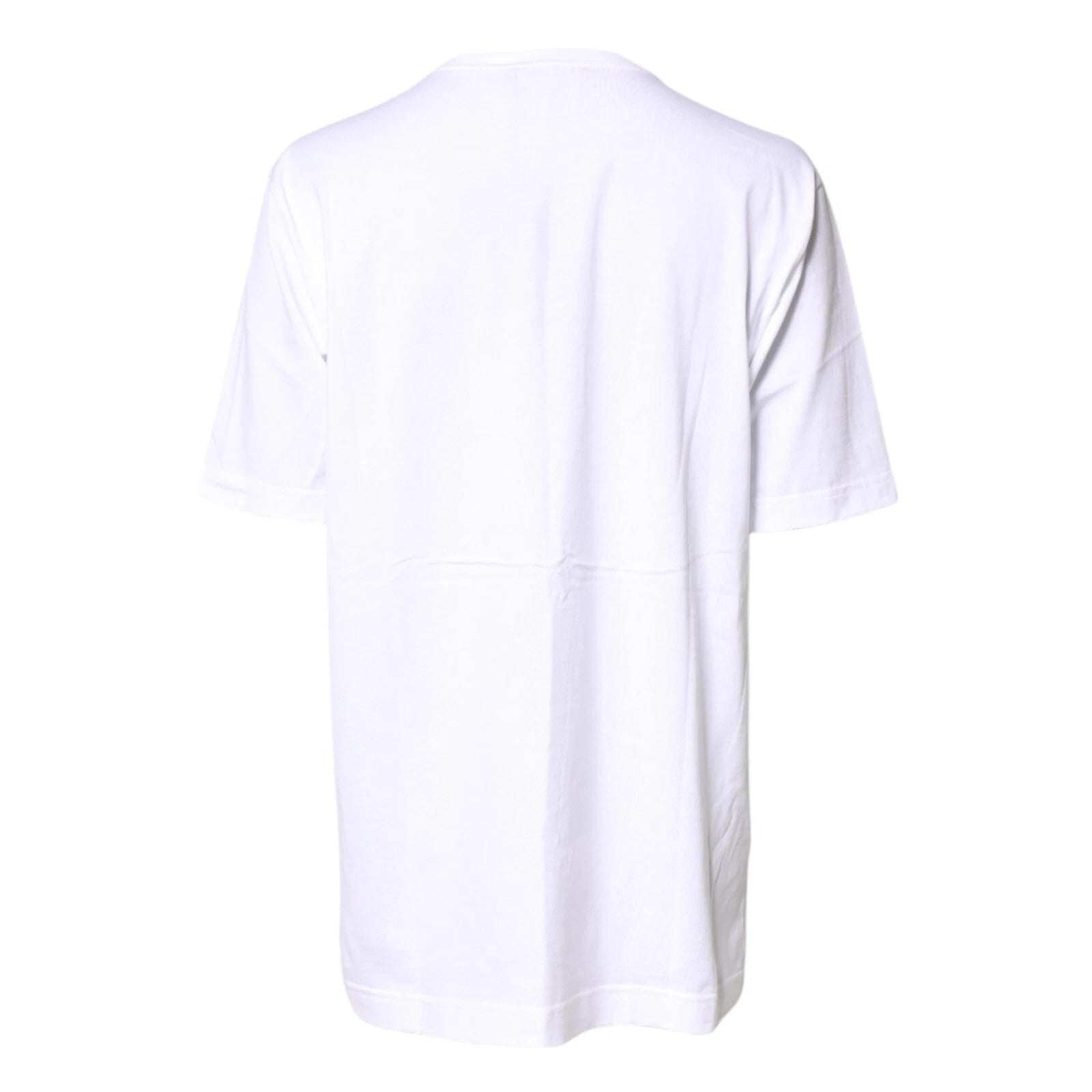 Dolce & Gabbana White #DGFamily Print Cotton Crew Neck T-shirt