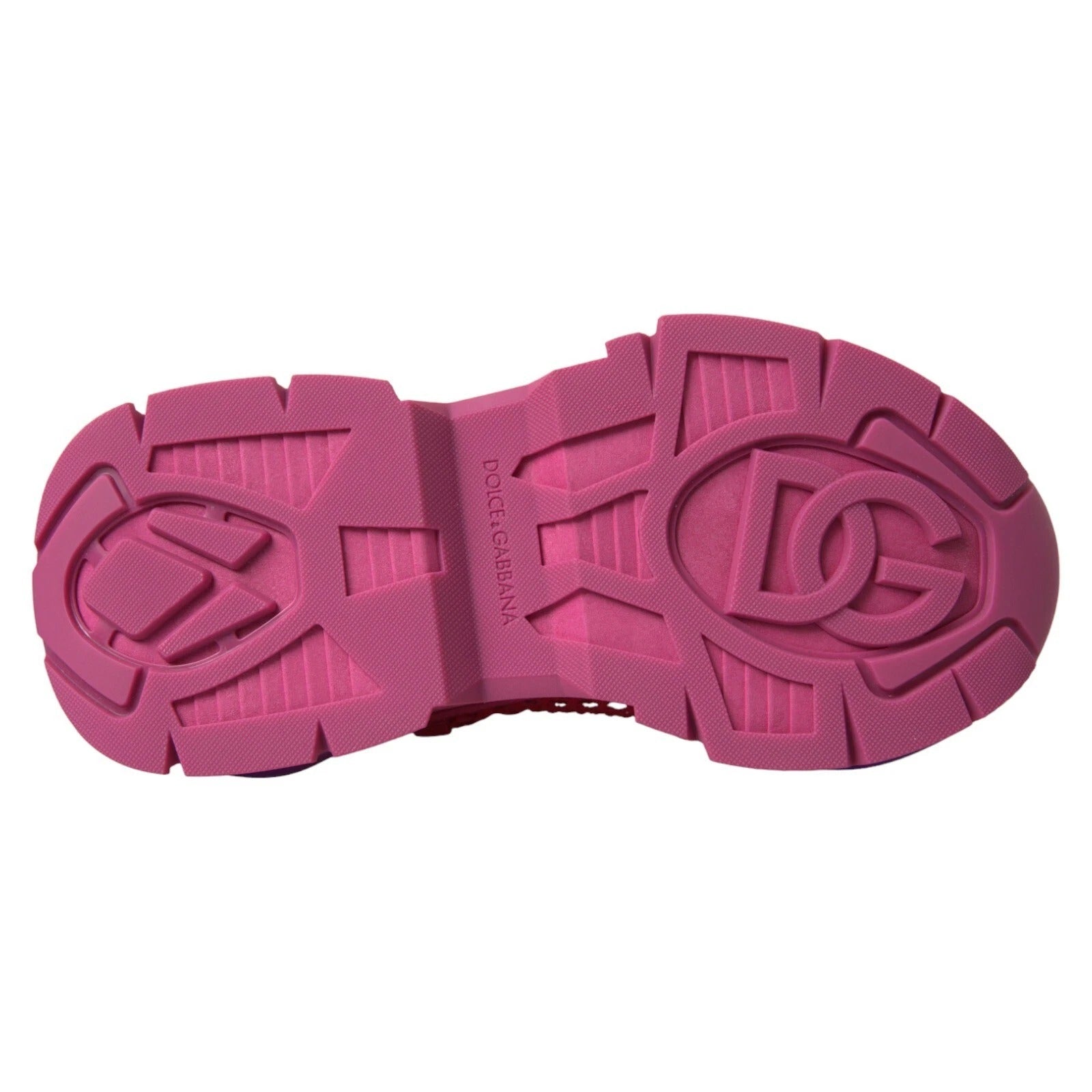 Dolce & Gabbana Pink Airmaster Mesh Panelled Low Top Sneakers Shoes