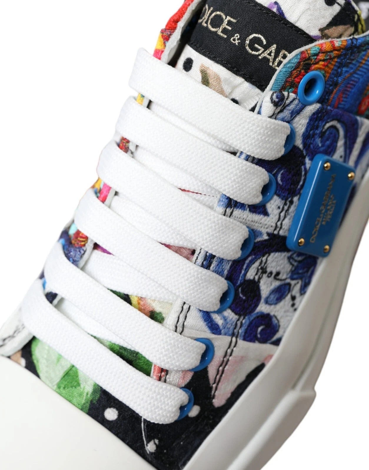 Dolce & Gabbana Multicolor Patchwork Low Top Sneakers Shoes