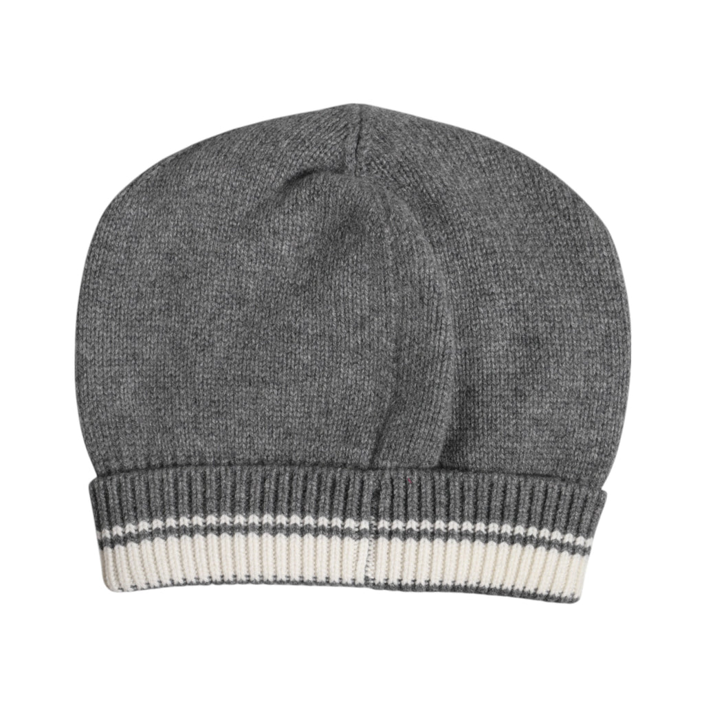 Dolce & Gabbana Gray Cashmere Knitted Winter Beanie Hat