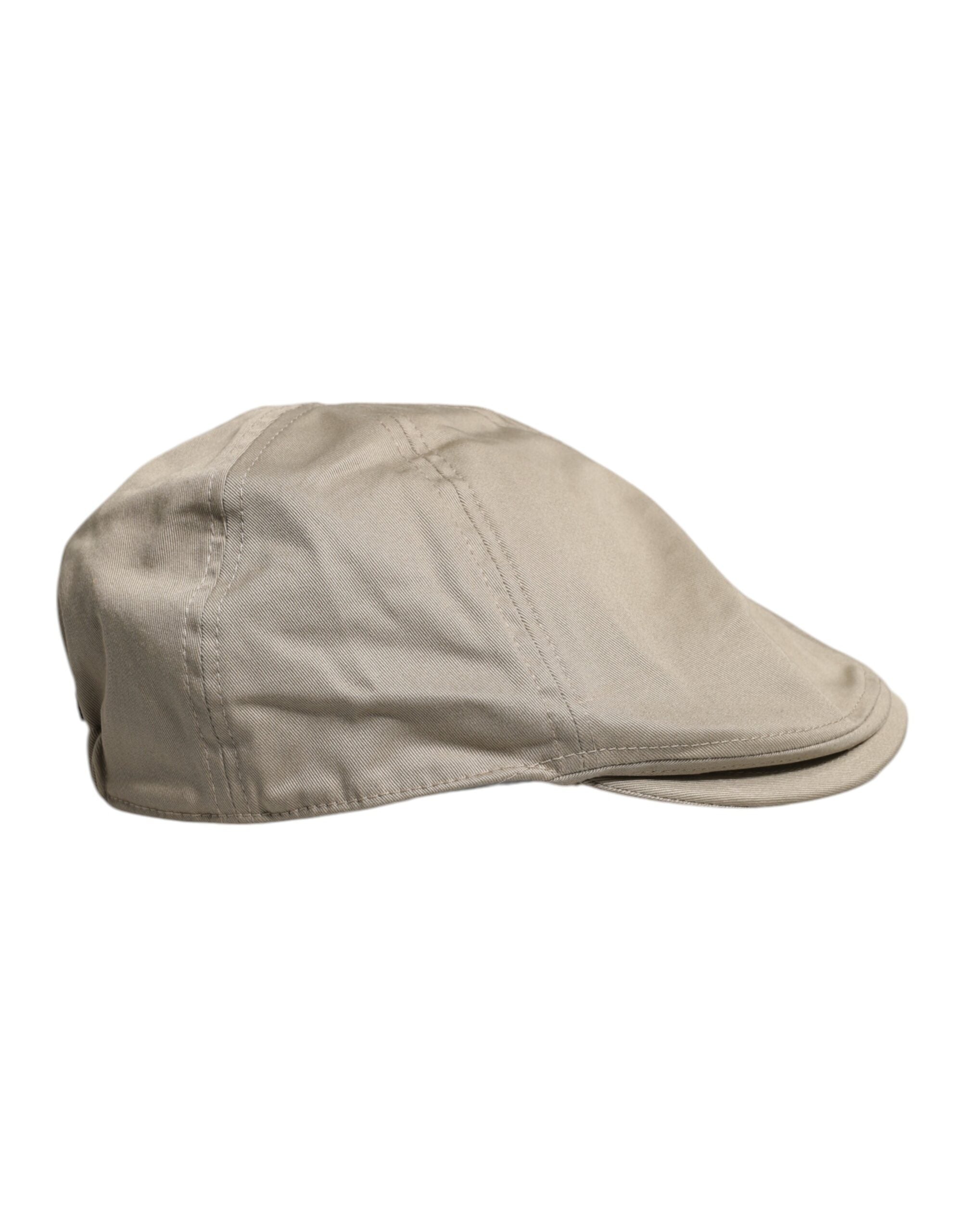 Dolce & Gabbana Beige Cotton Newsboy Capello Cabbie Hat