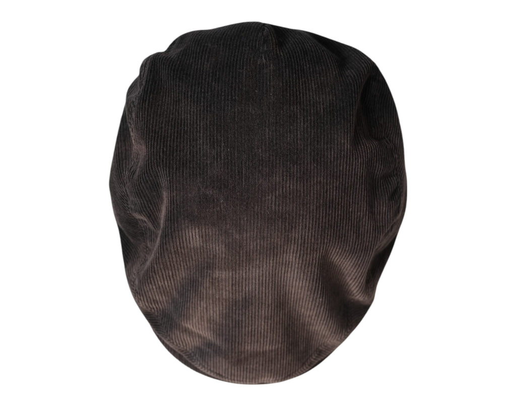 Dolce & Gabbana Brown Cotton Newsboy Capello Cabbie Hat
