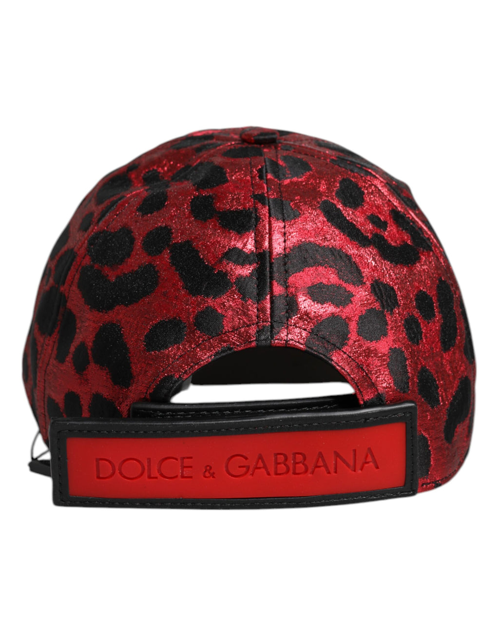 Dolce & Gabbana Red Leopard DG Logo 6 Panels Baseball Cap
