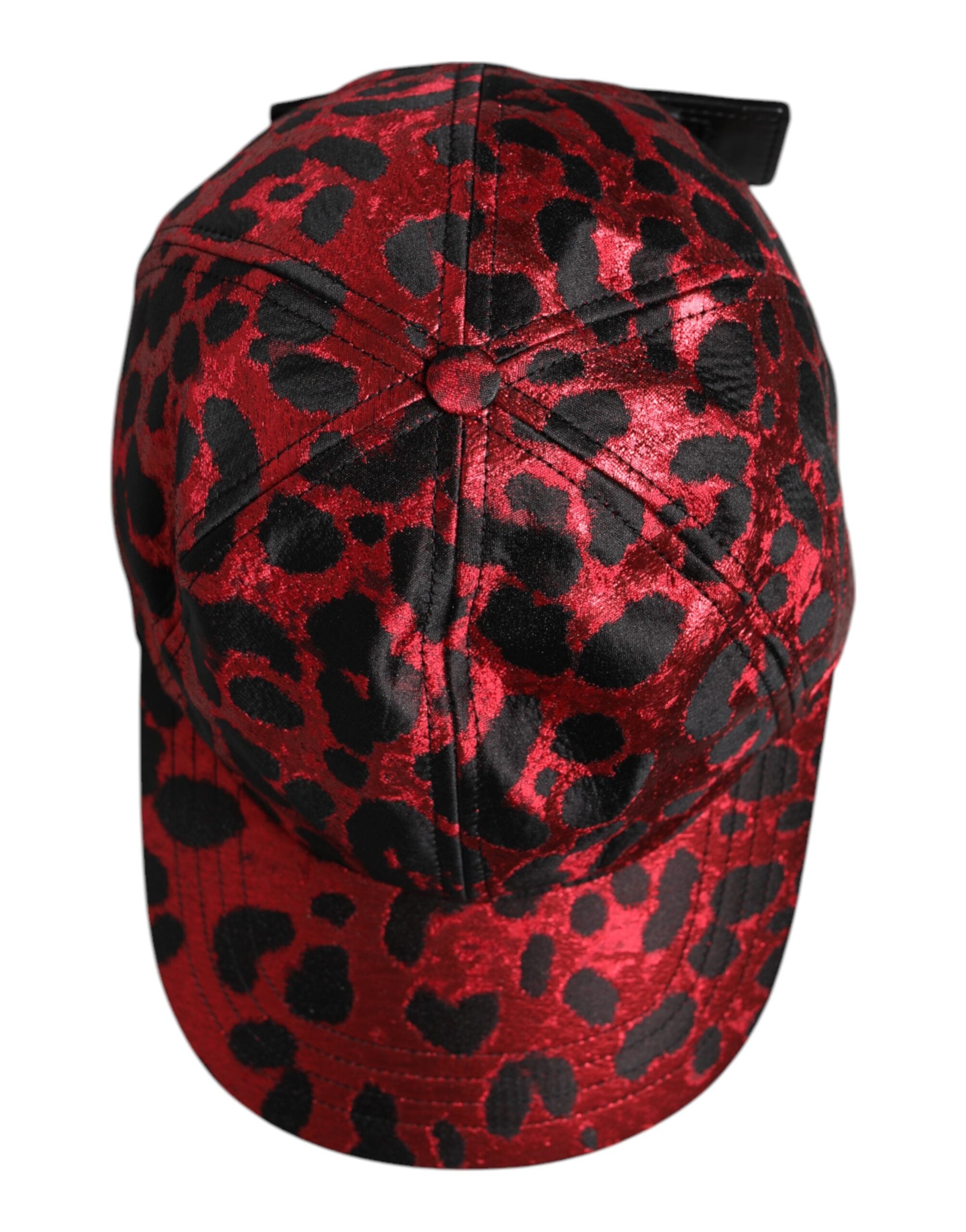Dolce & Gabbana Red Leopard DG Logo 6 Panels Baseball Cap