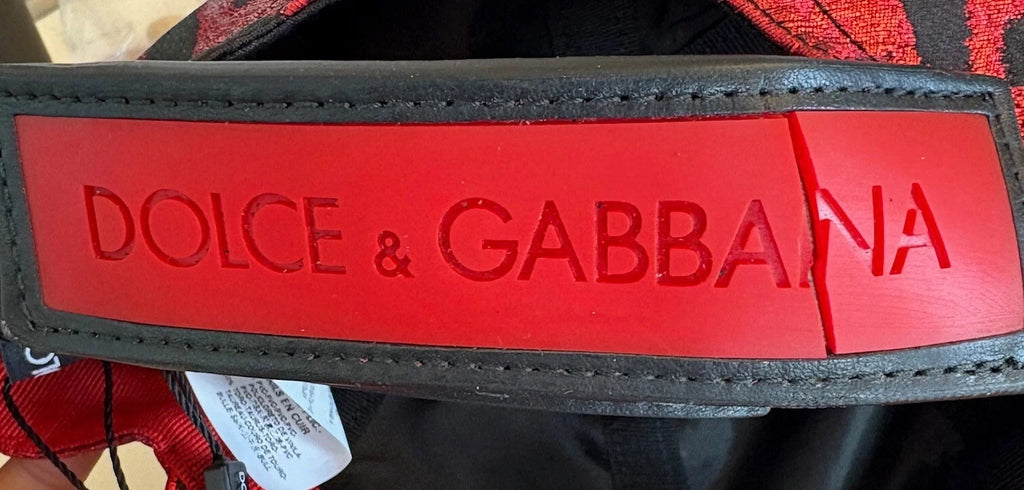 Dolce & Gabbana Red Leopard DG Logo 6 Panels Baseball Cap