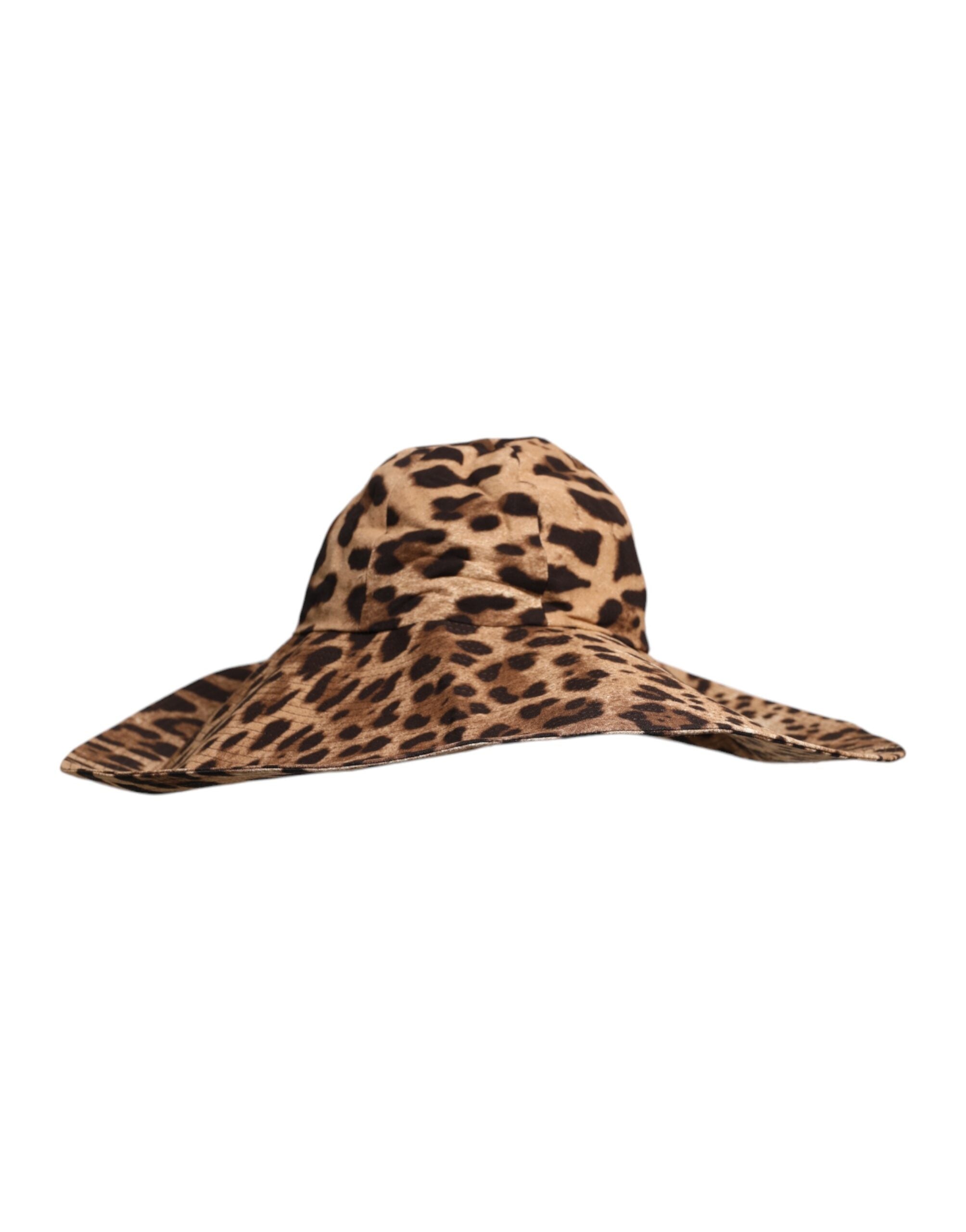 Dolce & Gabbana Brown Leopard Viscose Women Bucket Hat
