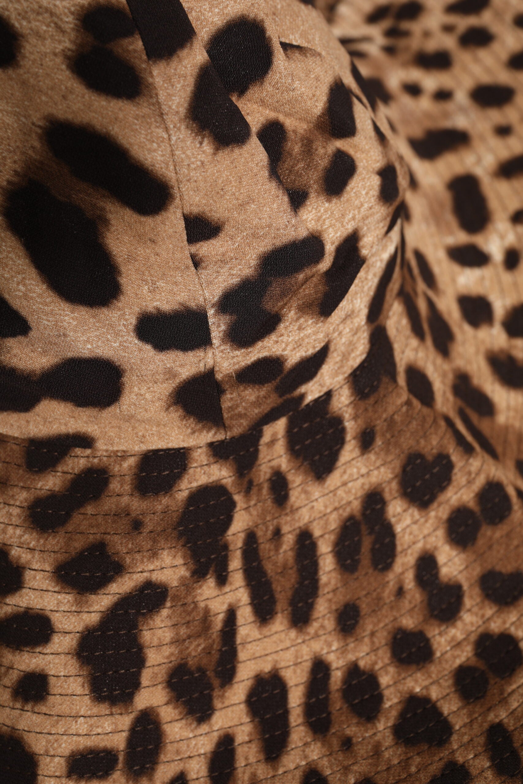 Dolce & Gabbana Brown Leopard Viscose Women Bucket Hat