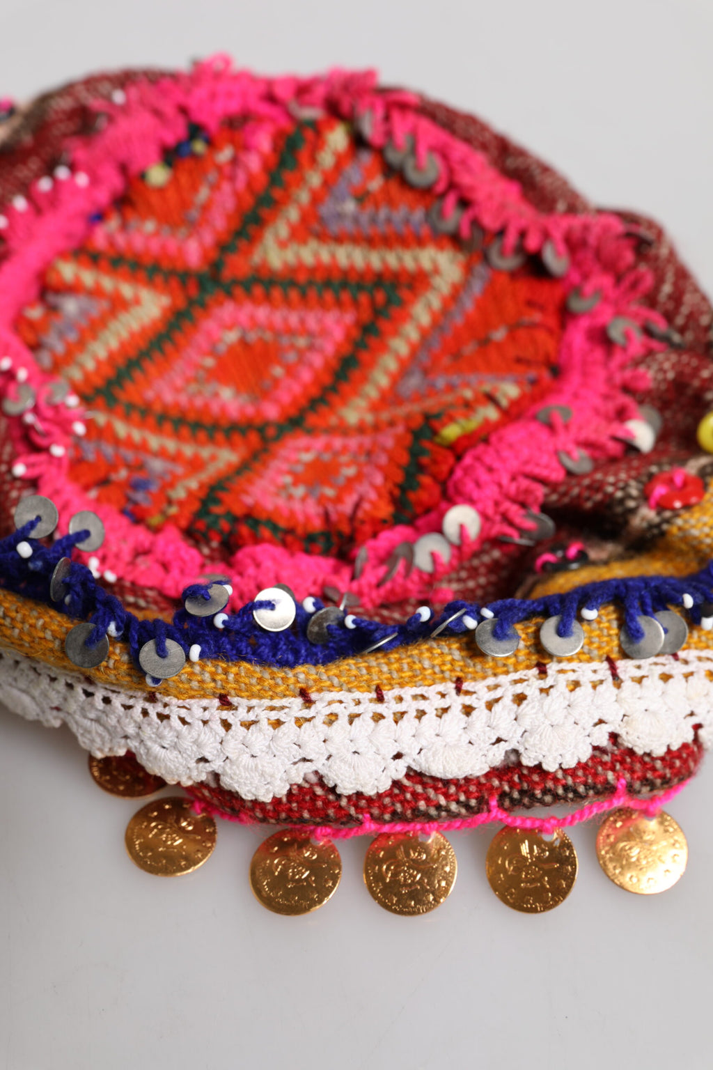 Dolce & Gabbana Multicolor Floral Sequin Knitted Embellished Hat