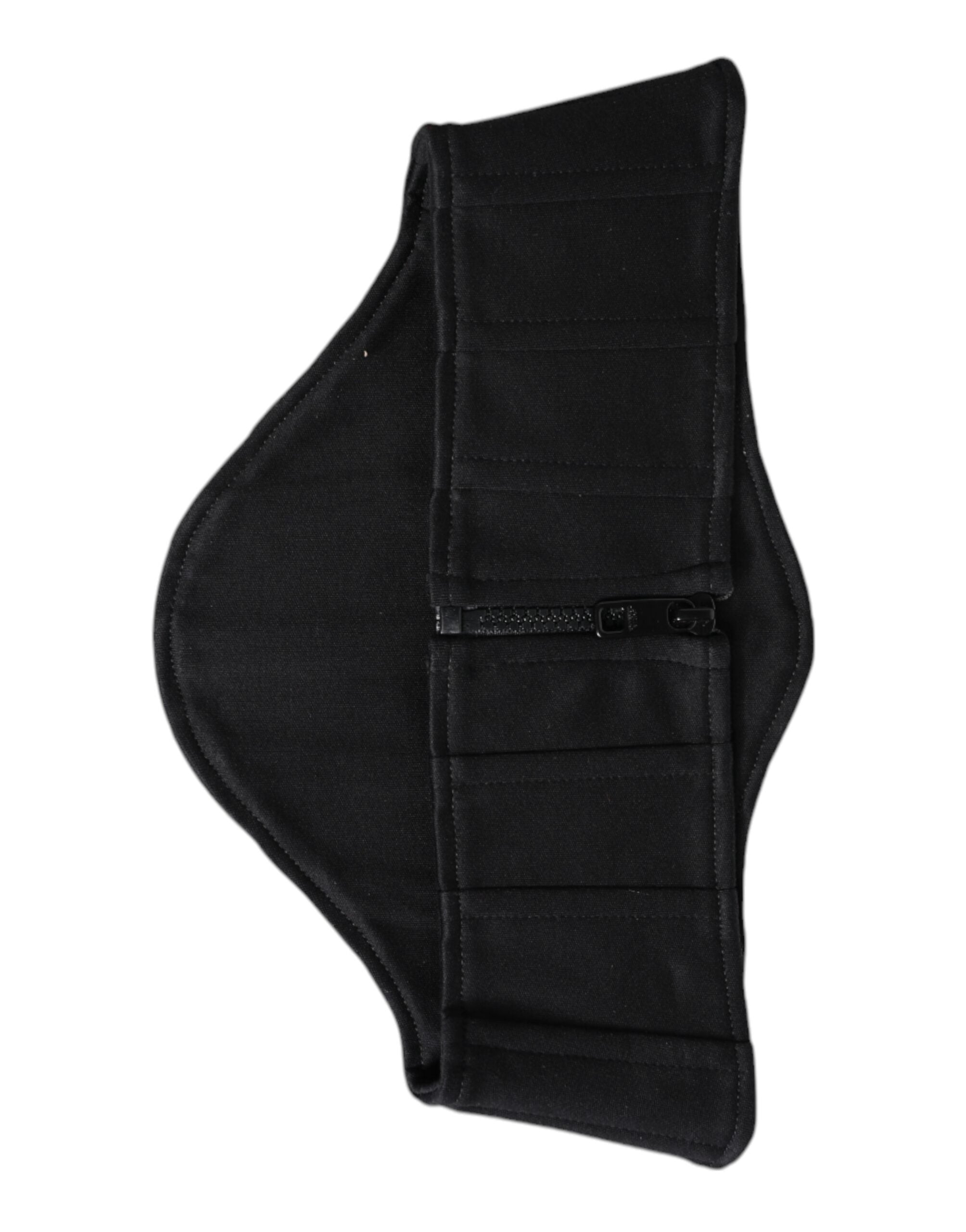 Dolce & Gabbana Black Cotton Waist Tuxedo Belt Cummerbund