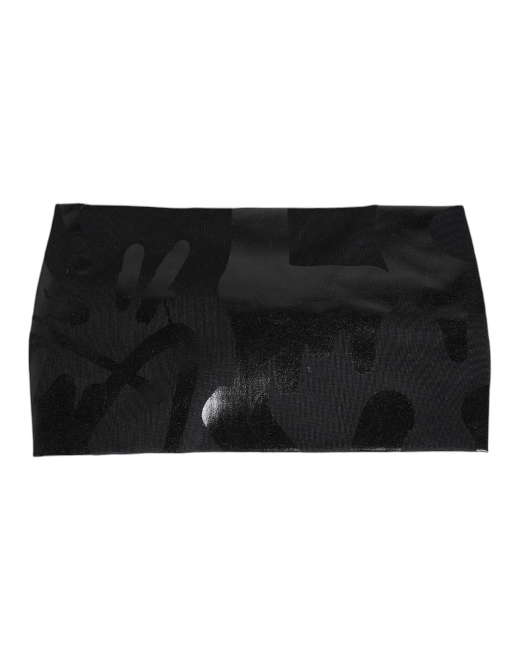 Dolce & Gabbana Black Nylon Stretch DG Logo Head Band Hat