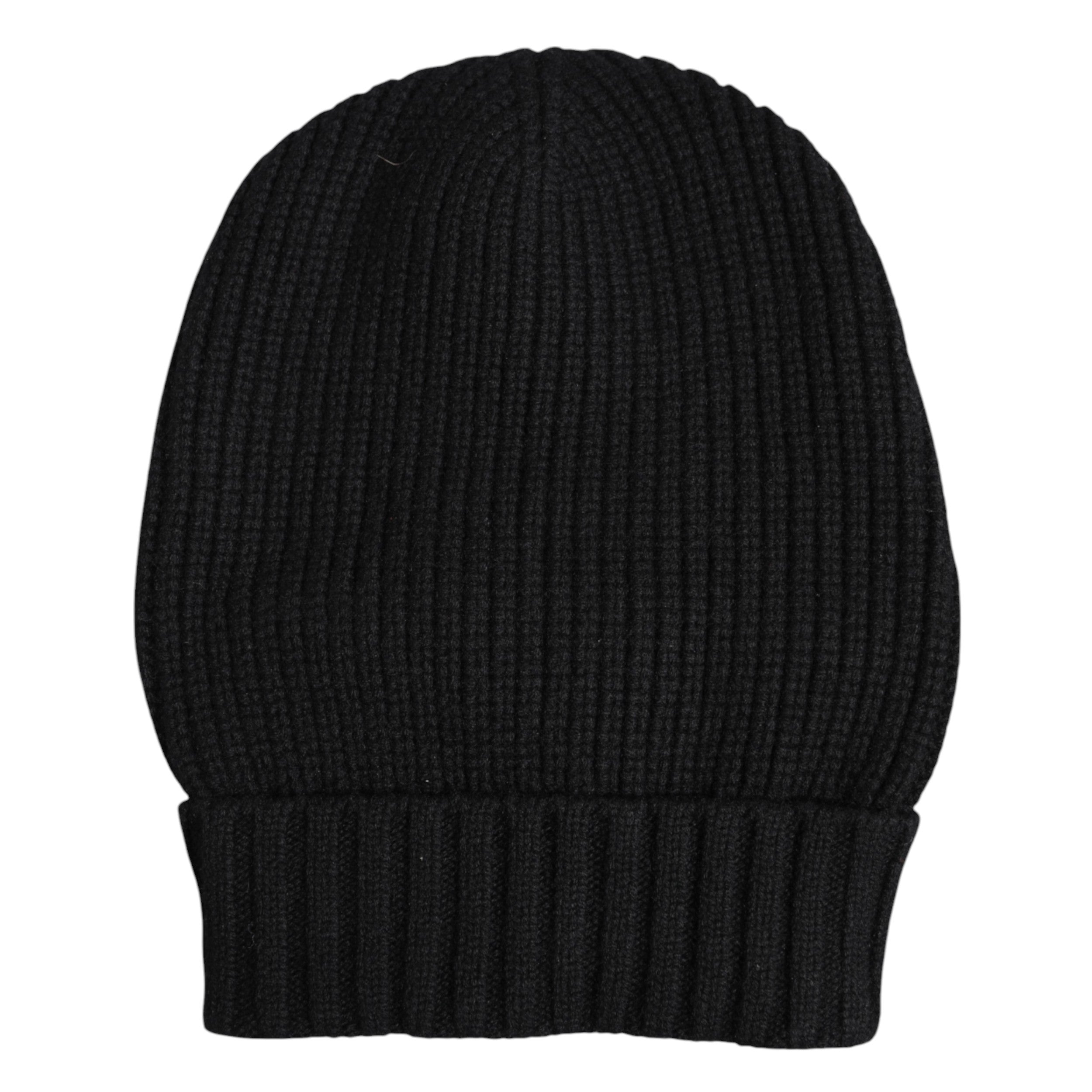 Dolce & Gabbana Black Cashmere Knitted Winter Beanie Hat