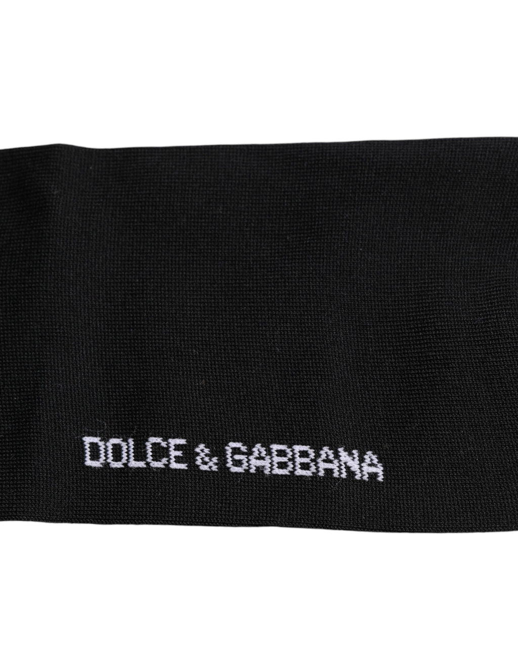 Dolce & Gabbana Black DG Logo Print Cotton Over Calf Socks