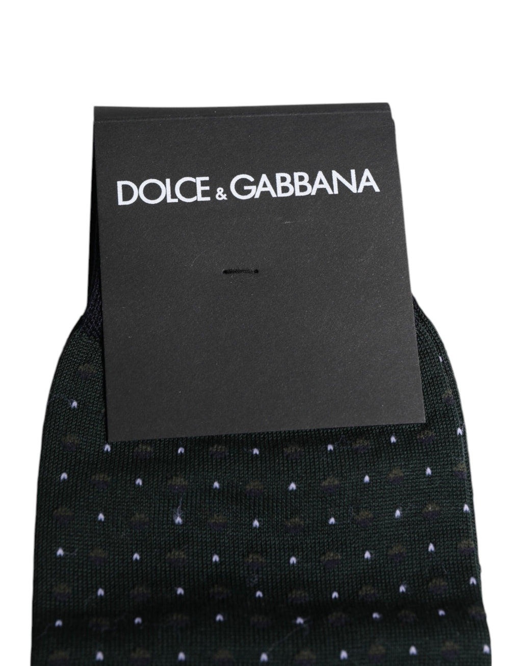Dolce & Gabbana Black Polka Dots Cotton Mid Calf Socks