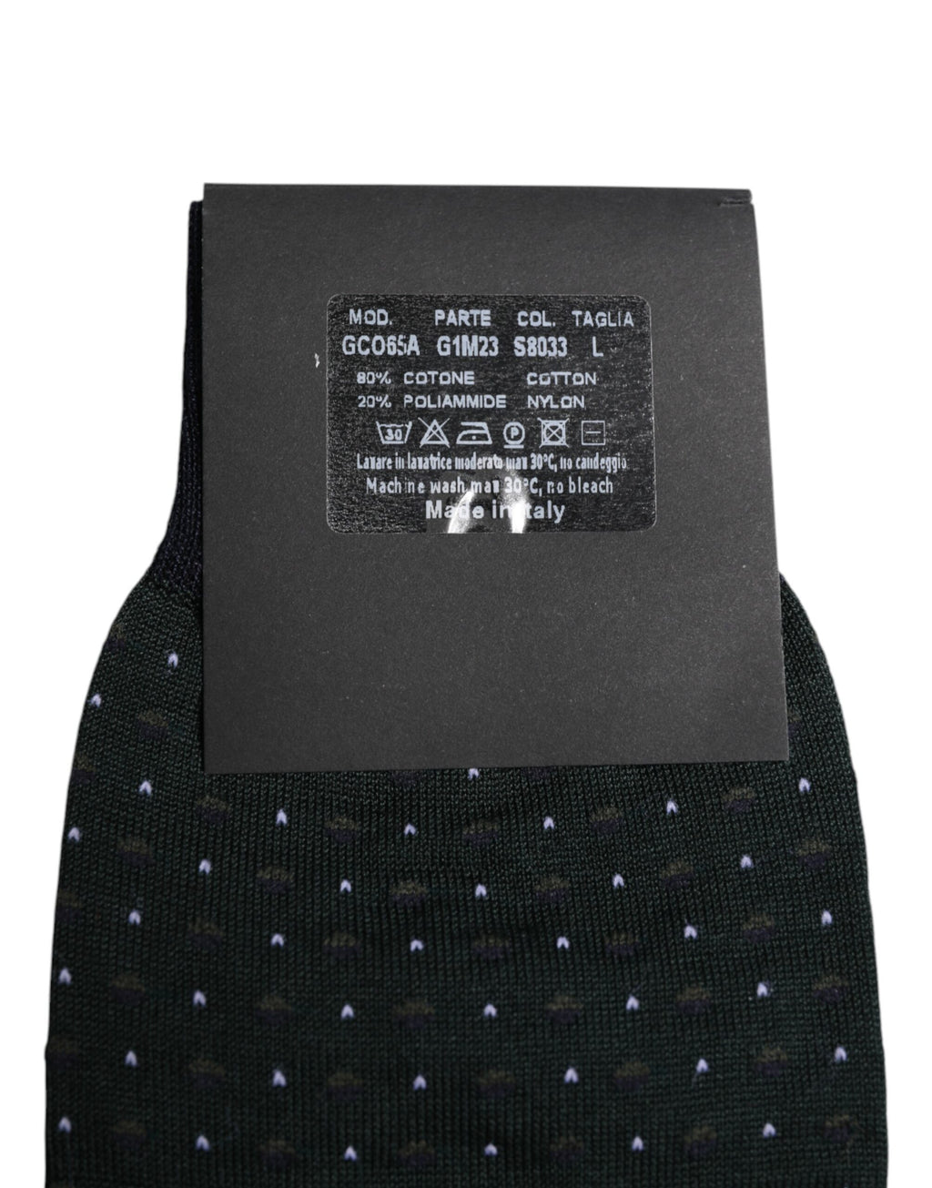 Dolce & Gabbana Black Polka Dots Cotton Mid Calf Socks