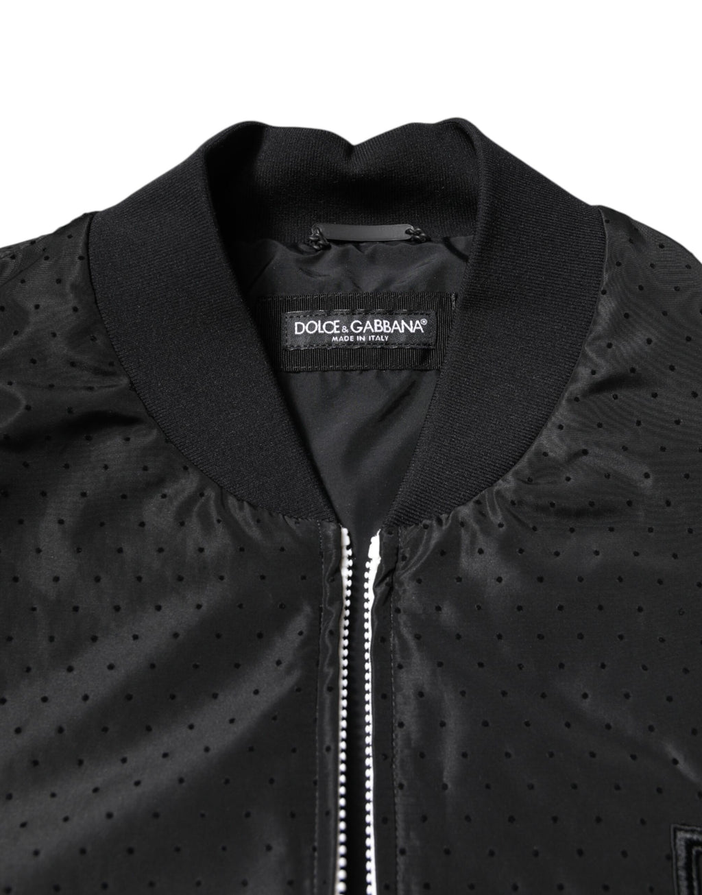 Dolce & Gabbana Black Long Sleeves Full Zip Bomber Jacket