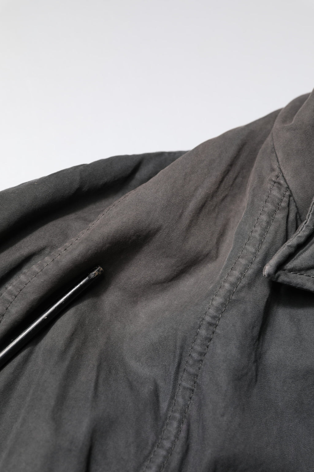 Dolce & Gabbana Black Solid Cotton Collared Coat Jacket