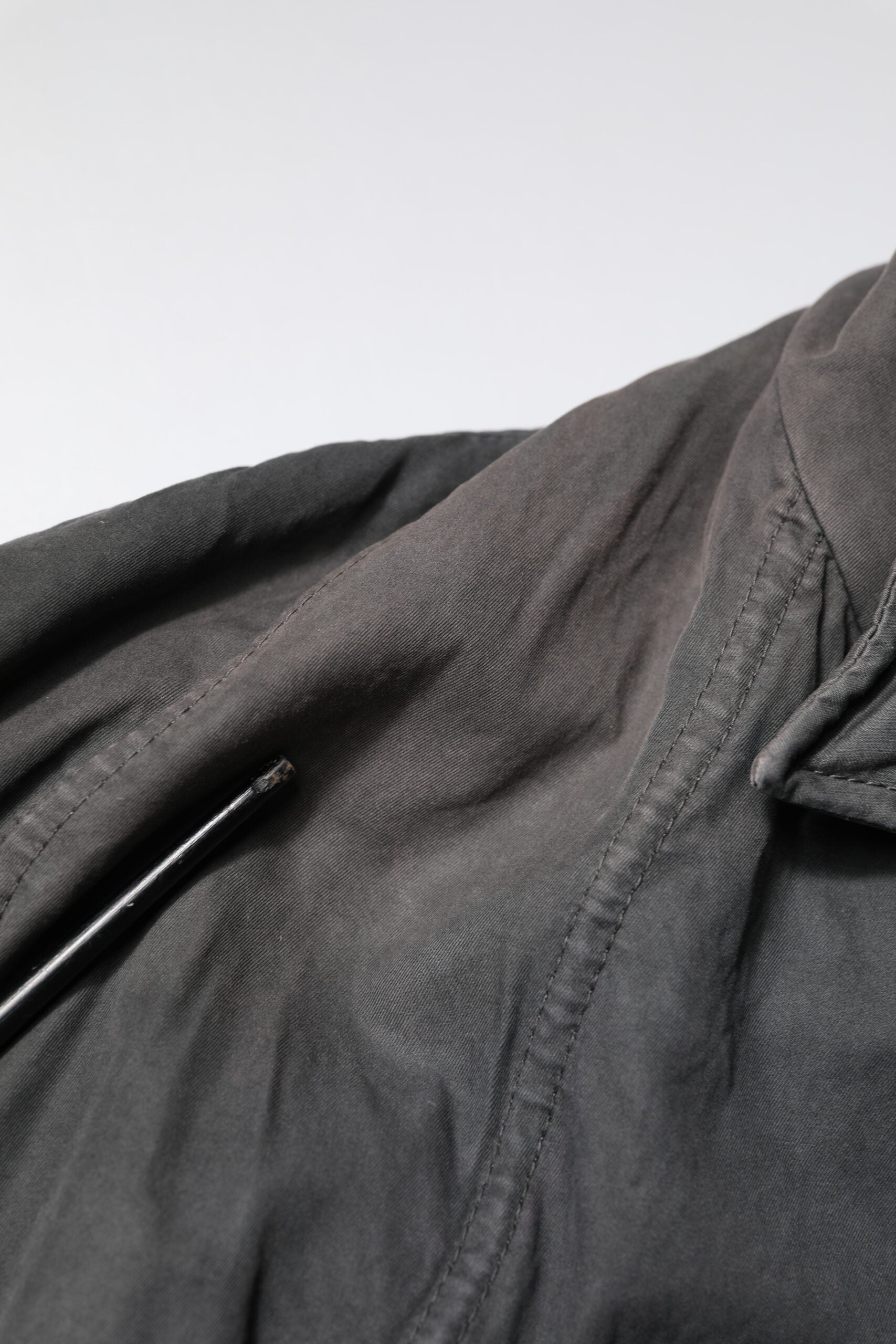 Dolce & Gabbana Black Solid Cotton Collared Coat Jacket