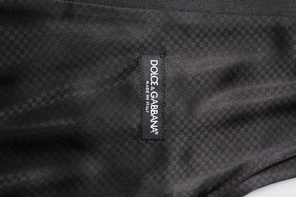 Dolce & Gabbana Maroon Wool Waistcoat Dress Formal Vest