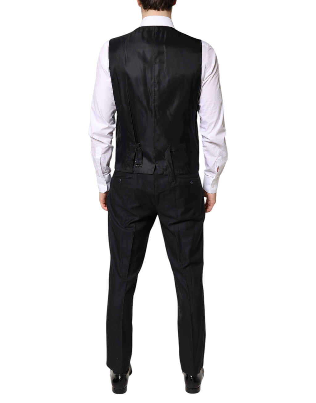 Dolce & Gabbana Black Double Breasted Formal 3 Piece Suit