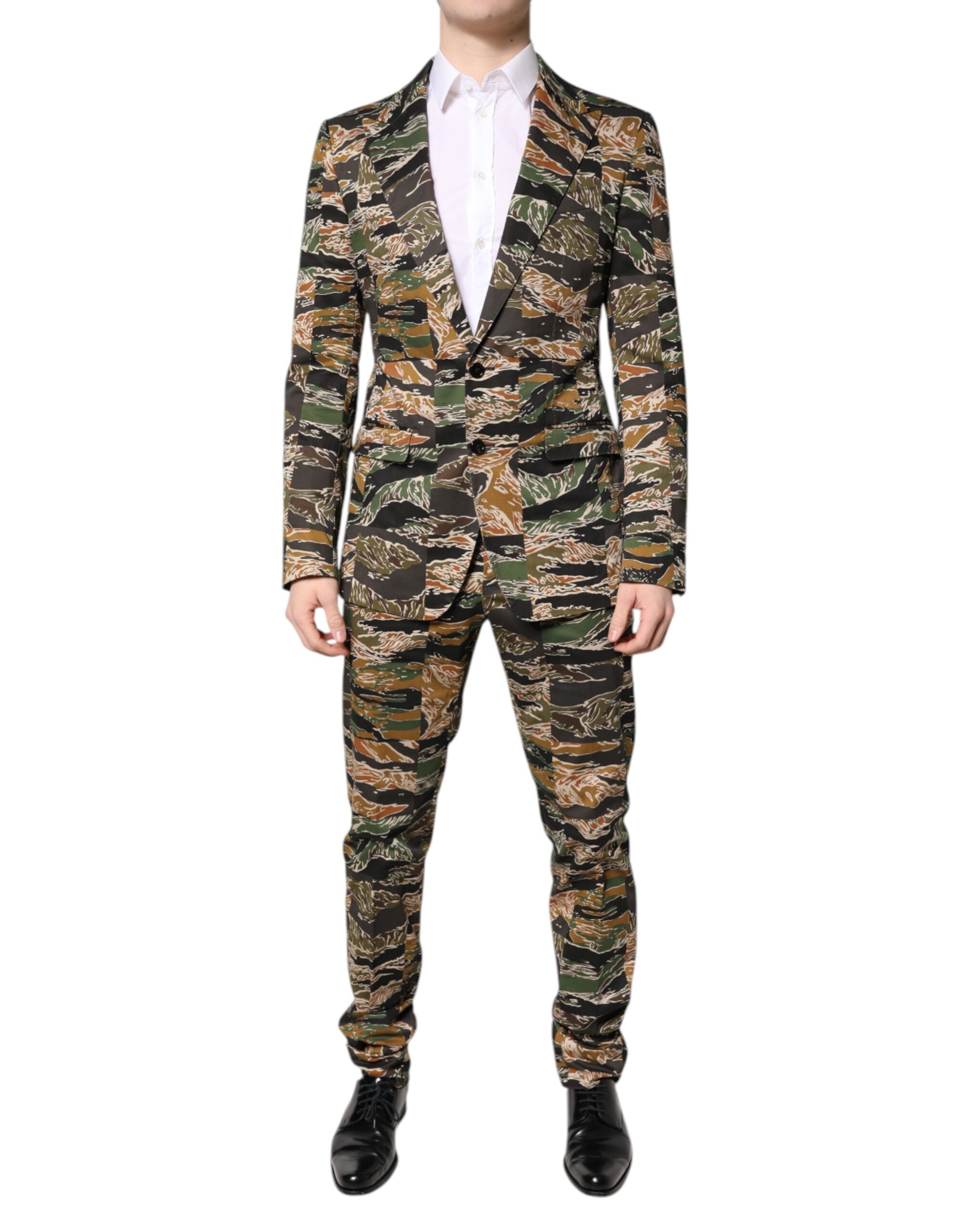Dolce & Gabbana Multicolor TAORMINA Single Breasted 2 Piece Suit