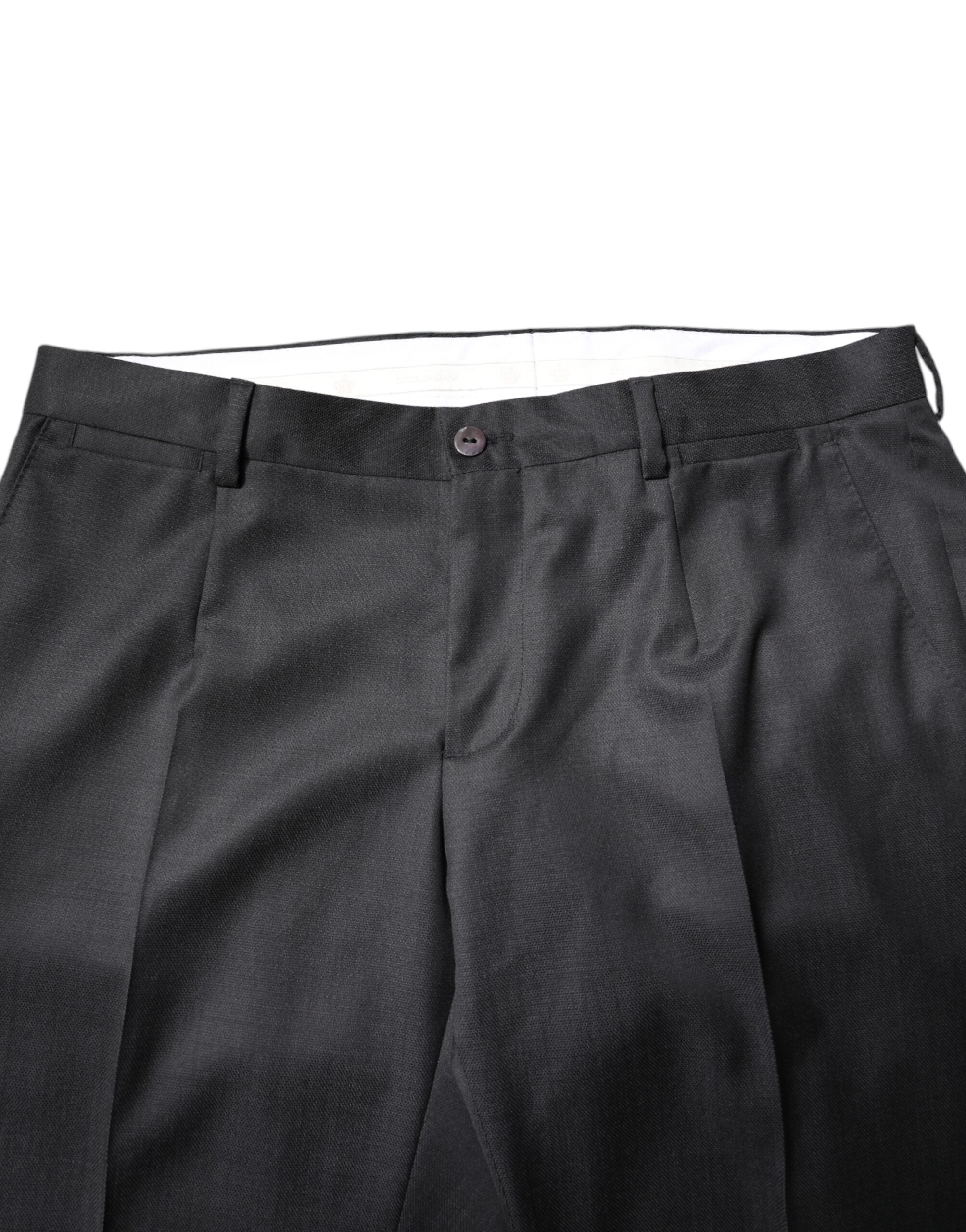 Dolce & Gabbana Dark Gray Wool Single Breasted 2 Piece Suit