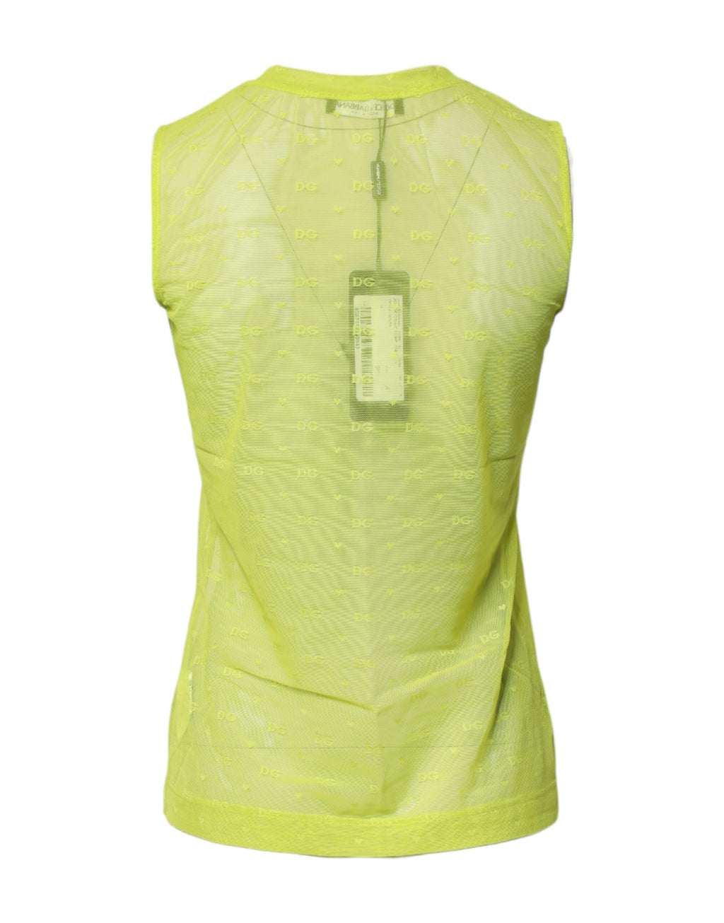 Dolce & Gabbana Green Nylon See Through Women Sleeveless Tank Top