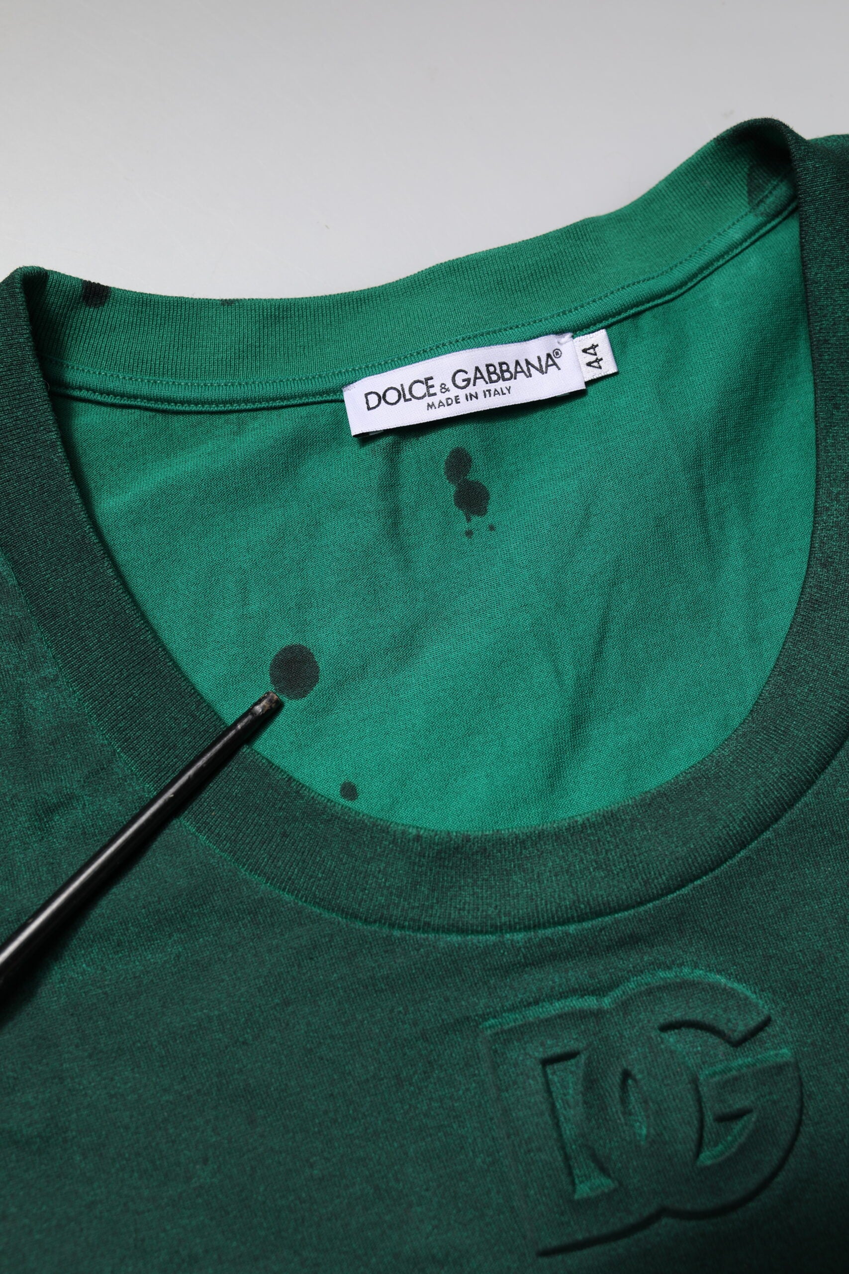 Dolce & Gabbana Green Cotton Round Neck Short Sleeves T-shirt