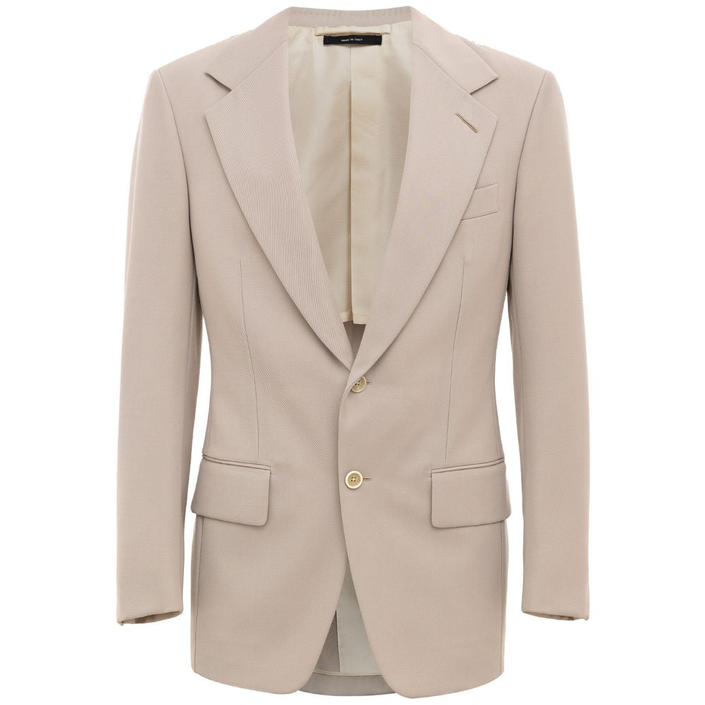 Tom Ford Beige Wool Suit & Blazer