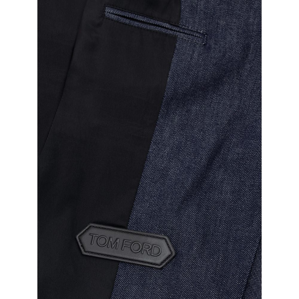 Tom Ford Blue Cotton Jackets & Coat